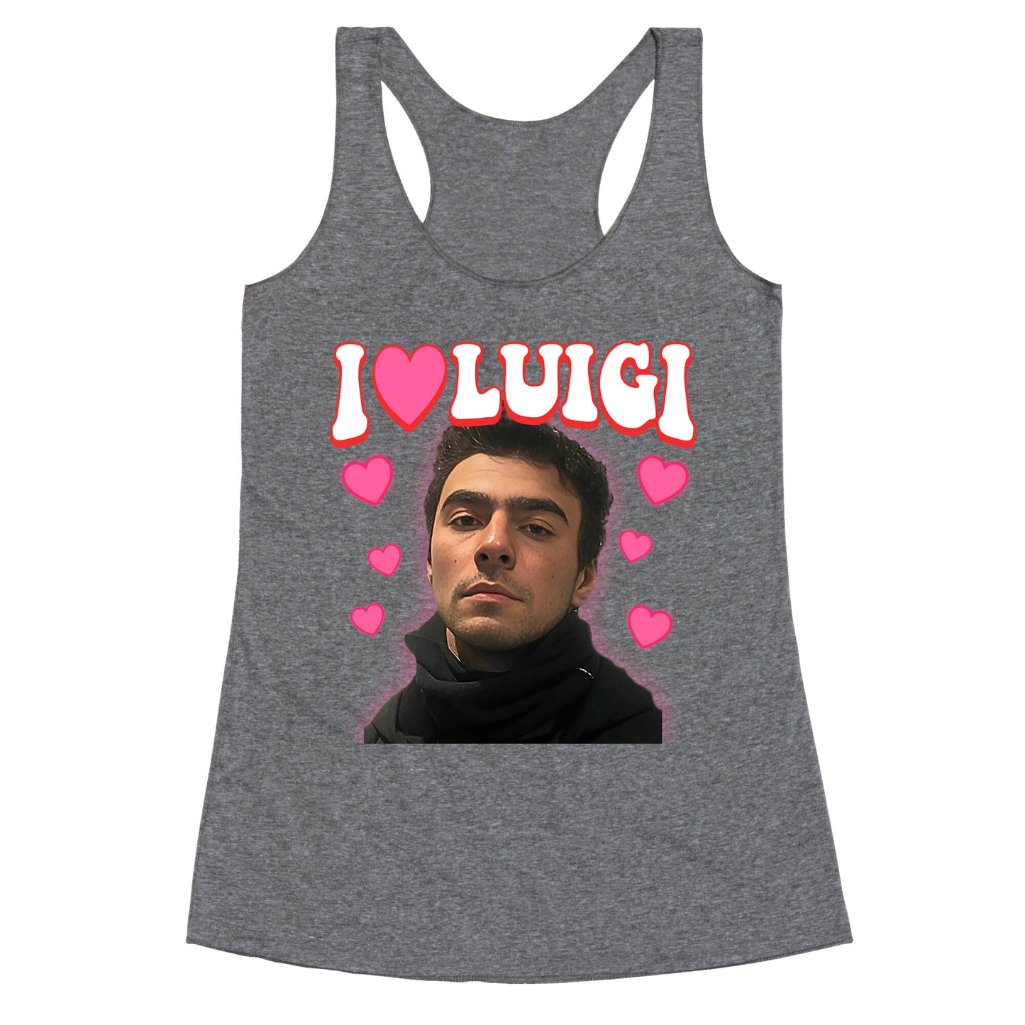 I Love Luigi Mangione Racerback Tank