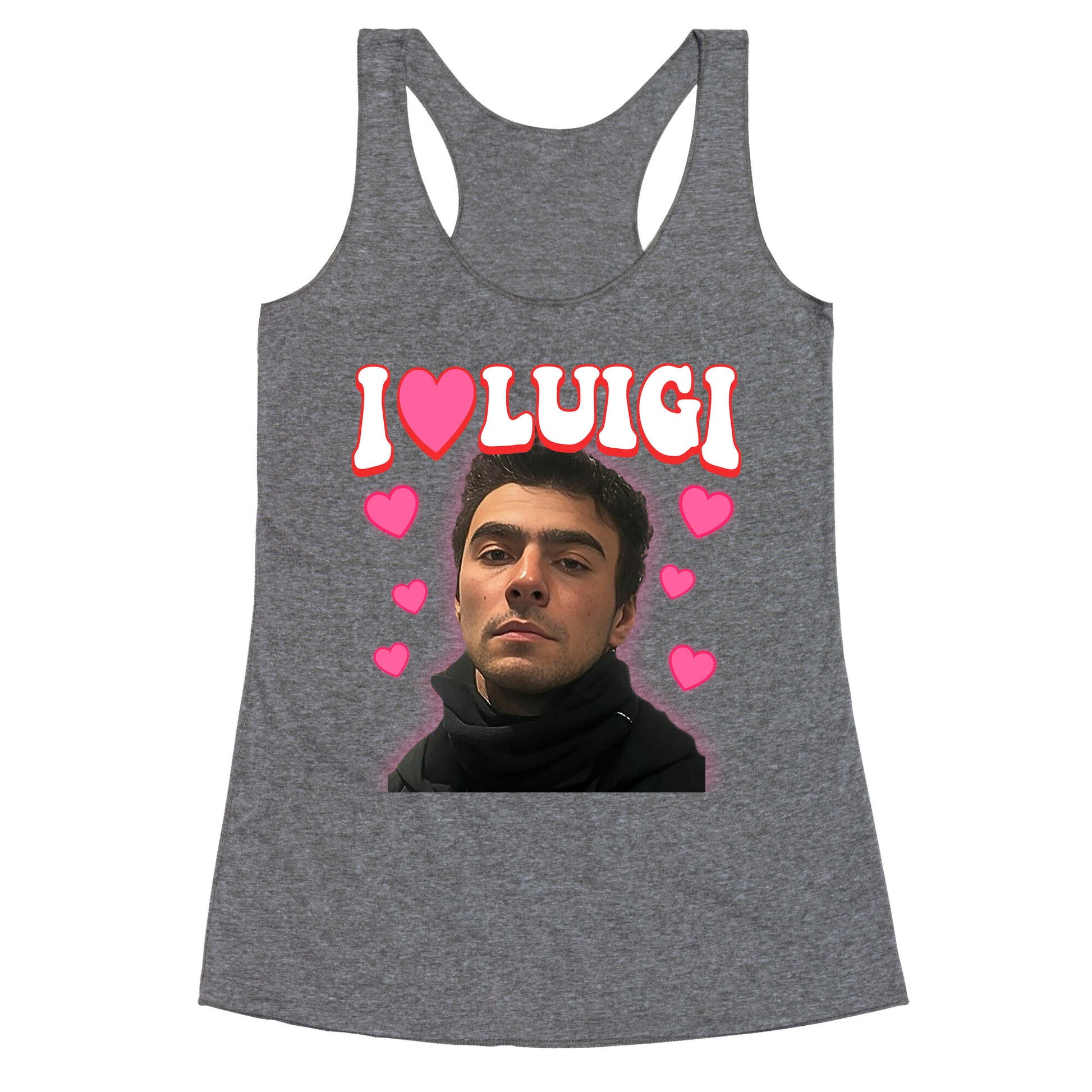 I Love Luigi Mangione Racerback Tank