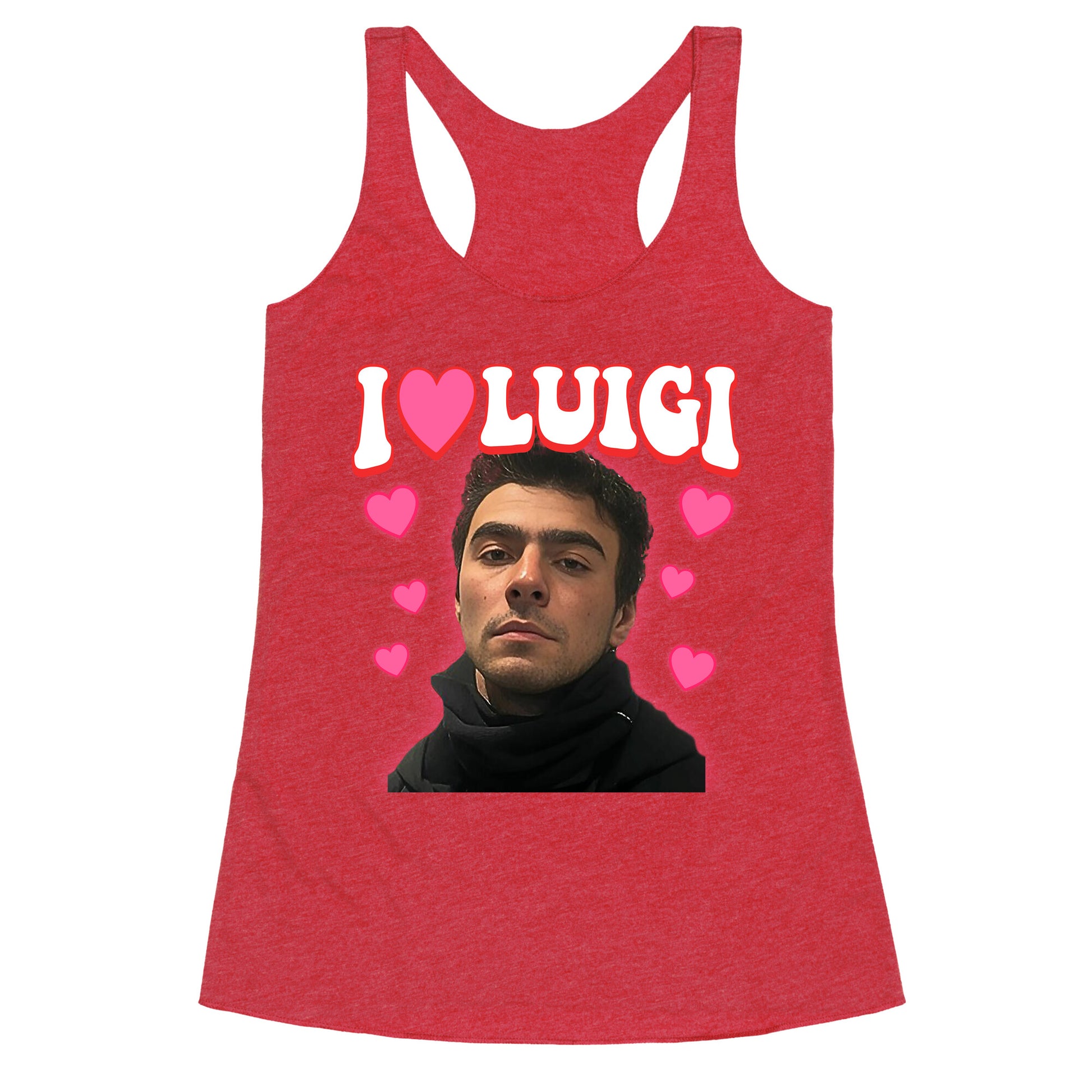 I Love Luigi Mangione Racerback Tank