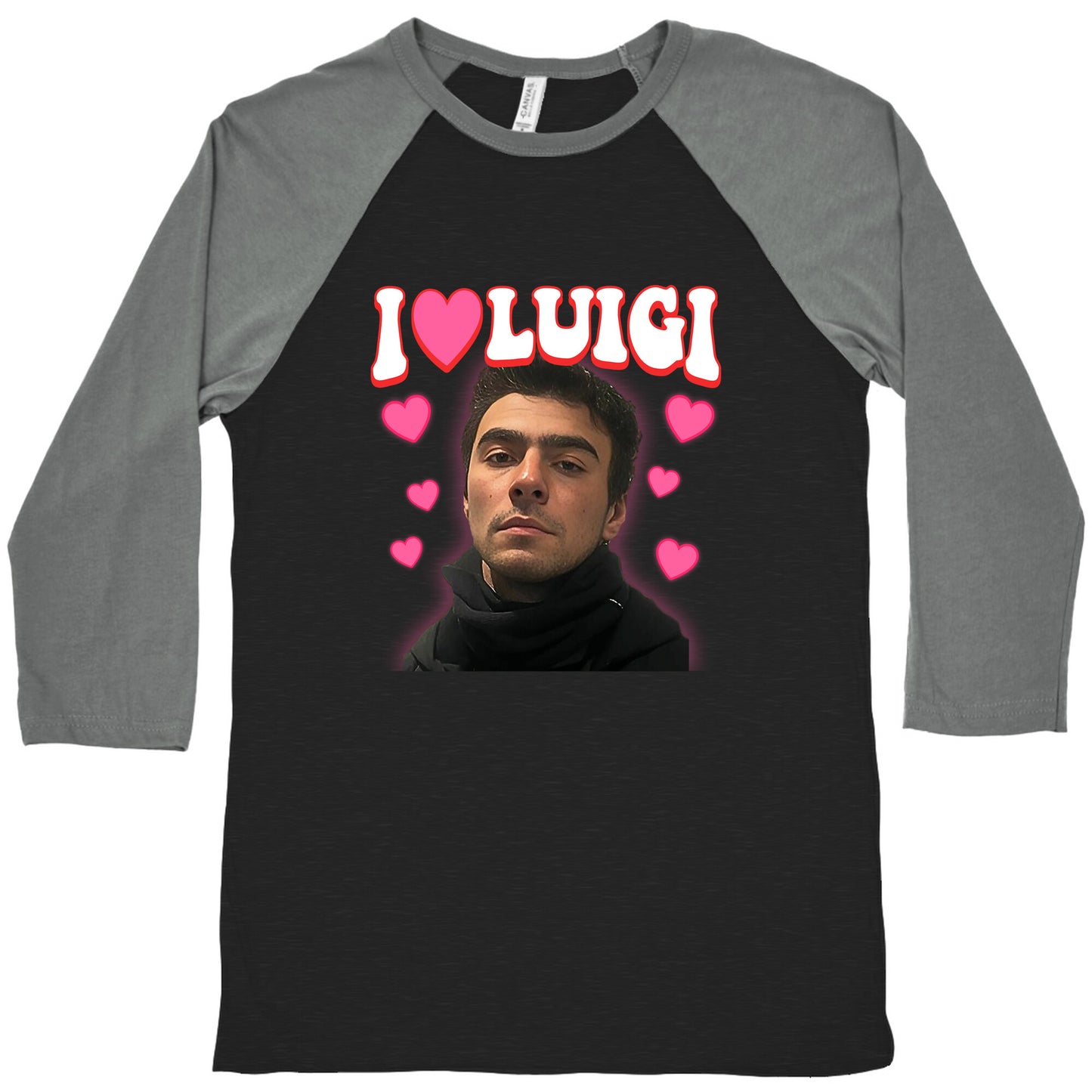 I Love Luigi Mangione Baseball Tee