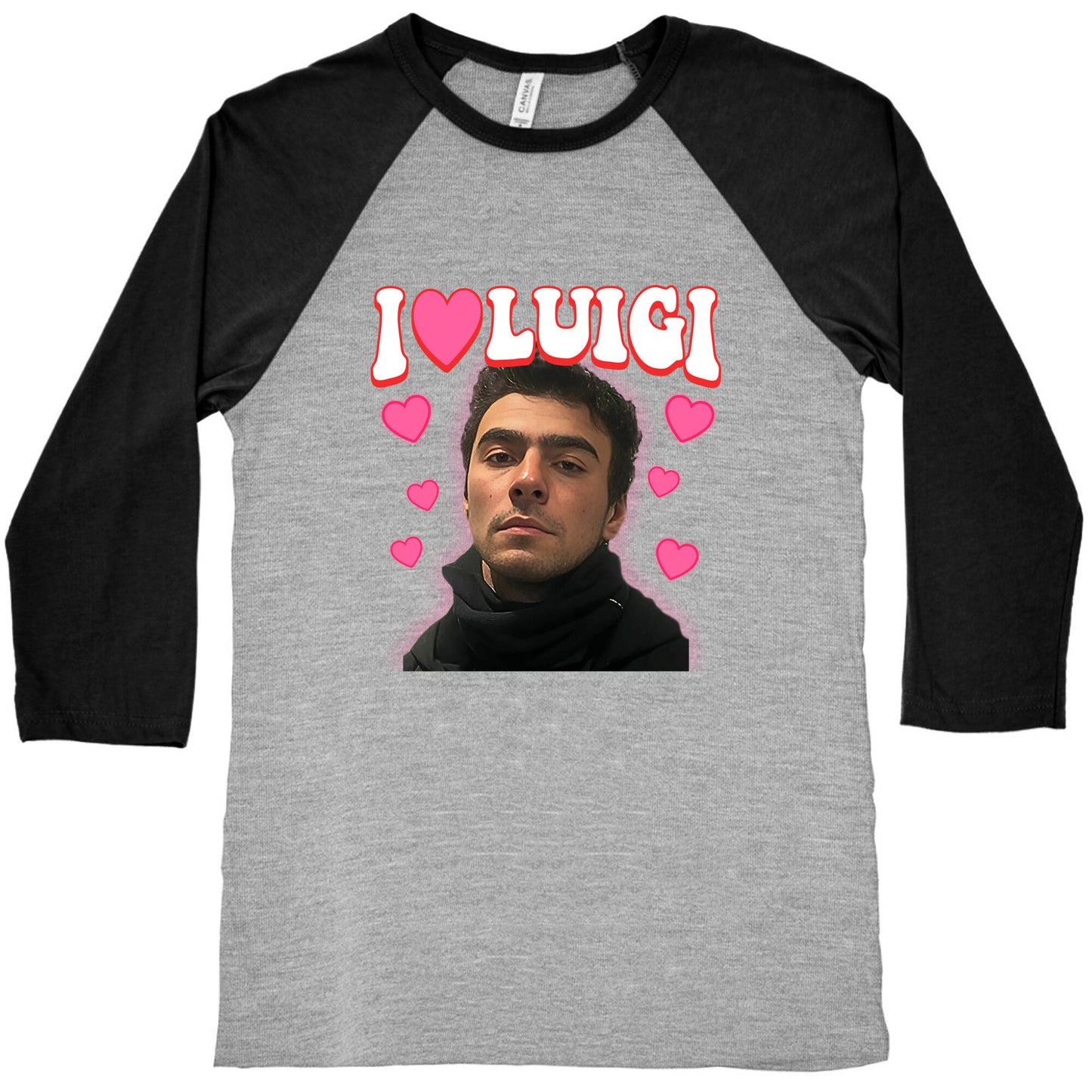 I Love Luigi Mangione Baseball Tee