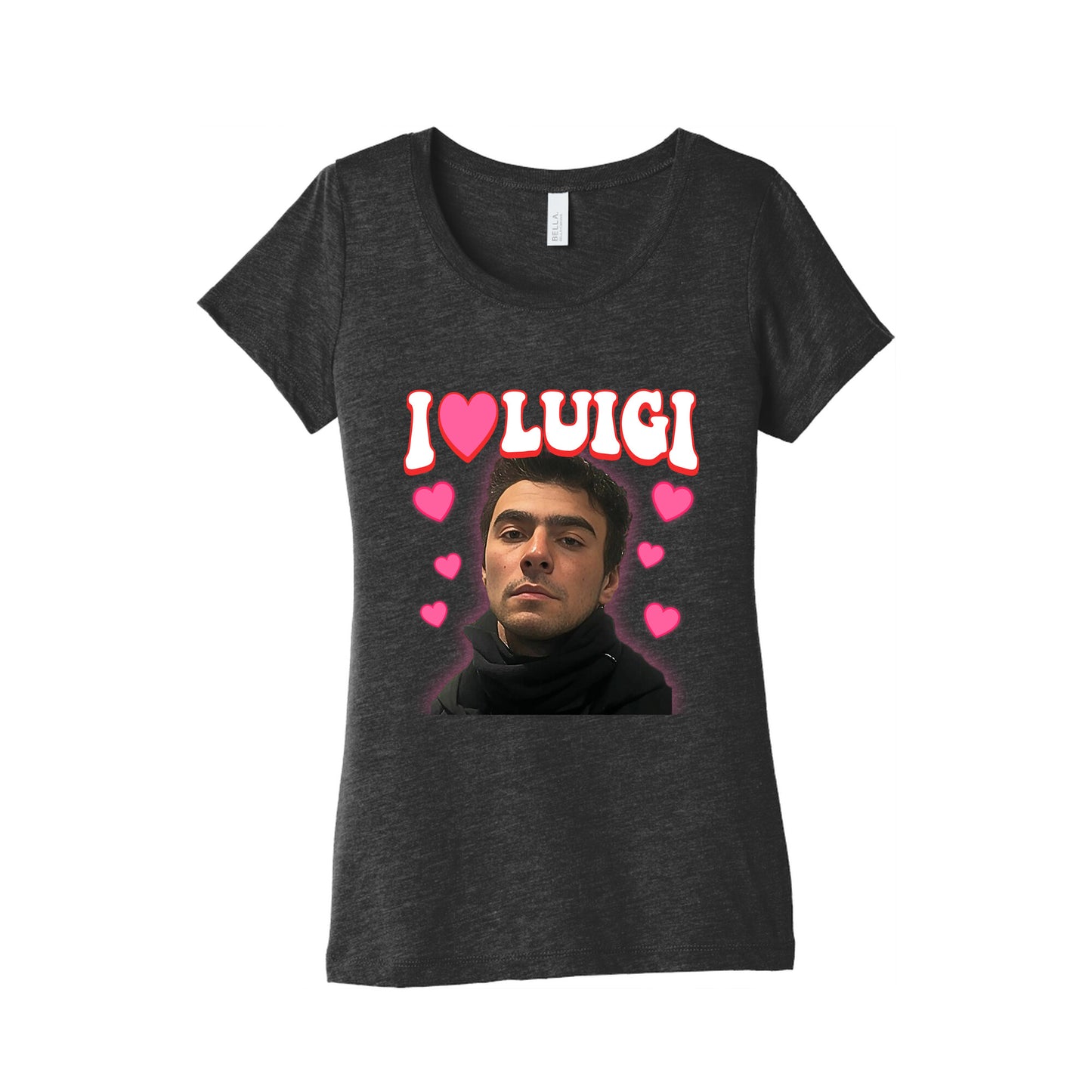 I Love Luigi Mangione Womens Triblend Tee