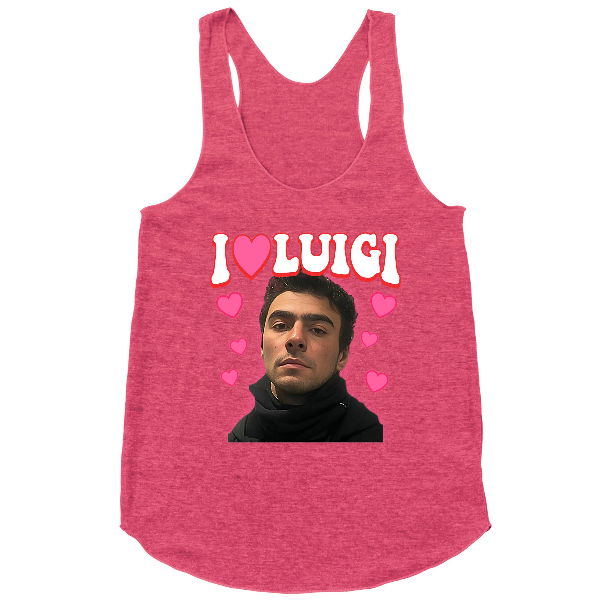 I Love Luigi Mangione Racerback Tank