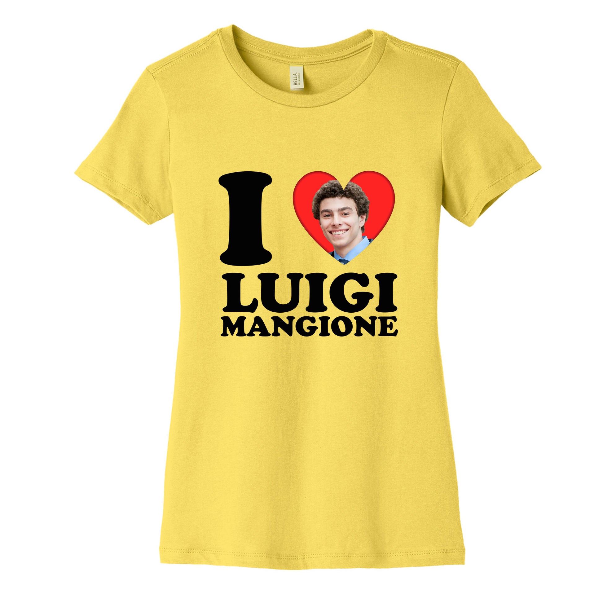 I Heart Luigi Mangione Womens Cotton Tee