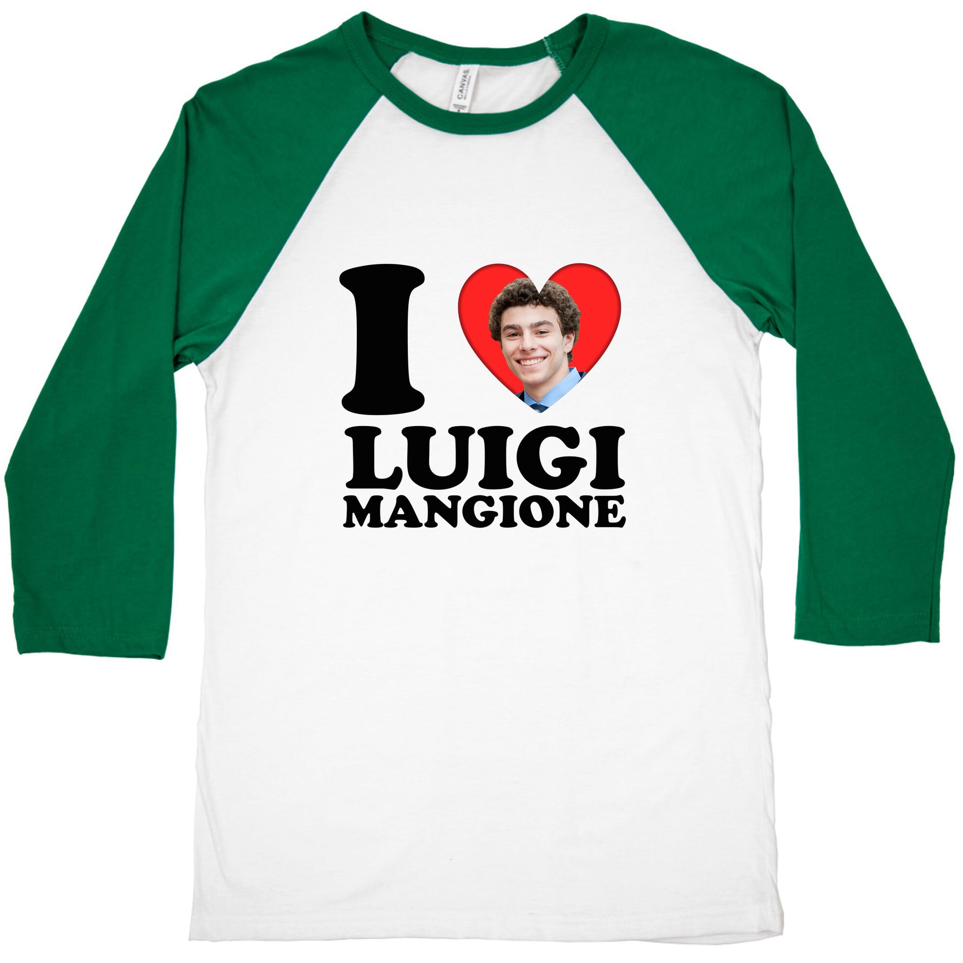 I Heart Luigi Mangione Baseball Tee