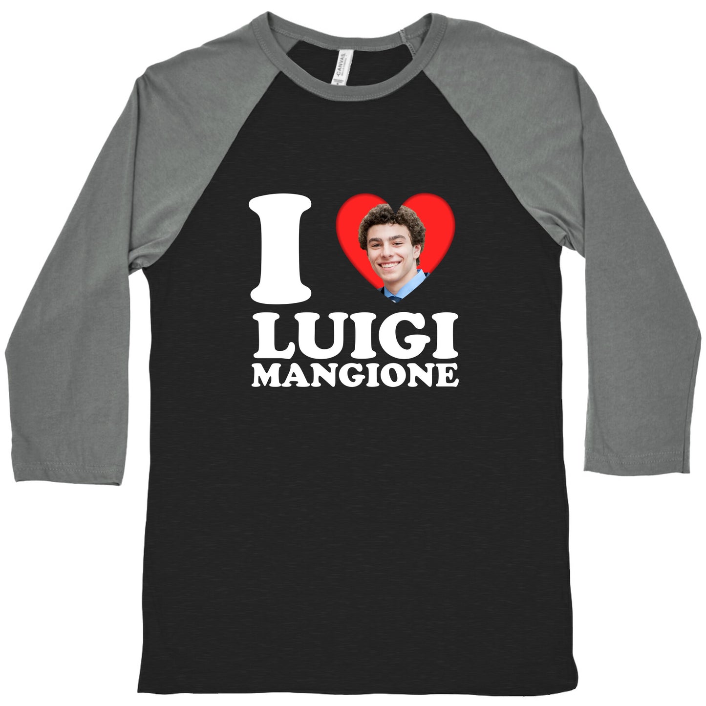 I Heart Luigi Mangione Baseball Tee