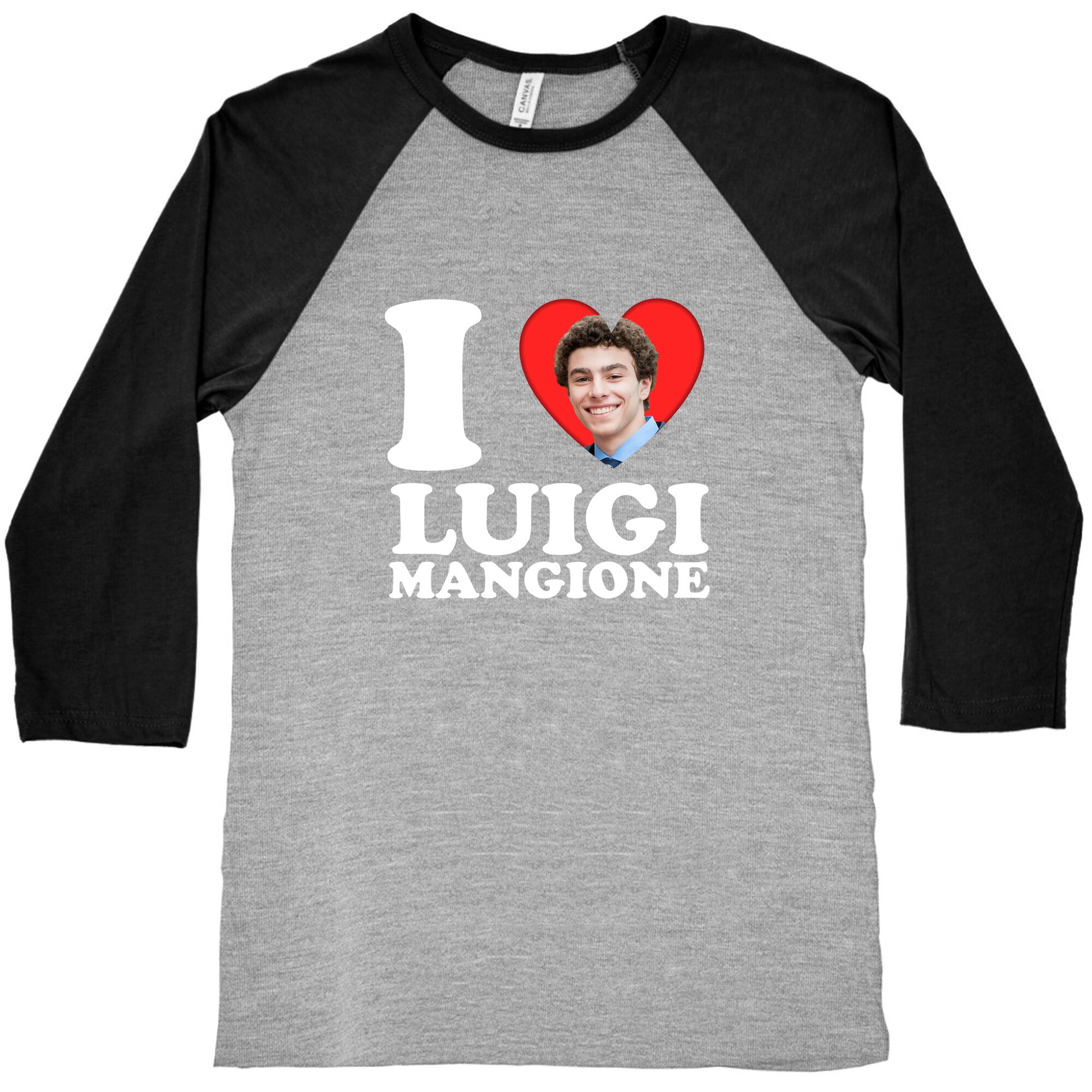 I Heart Luigi Mangione Baseball Tee