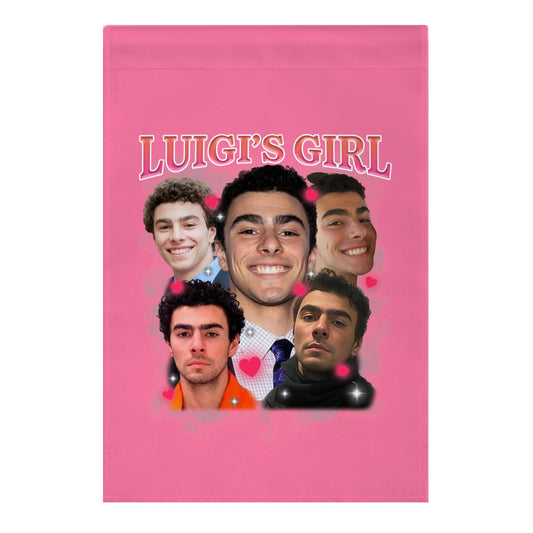 Luigis Girl Mangione Valentines Day Garden Flag