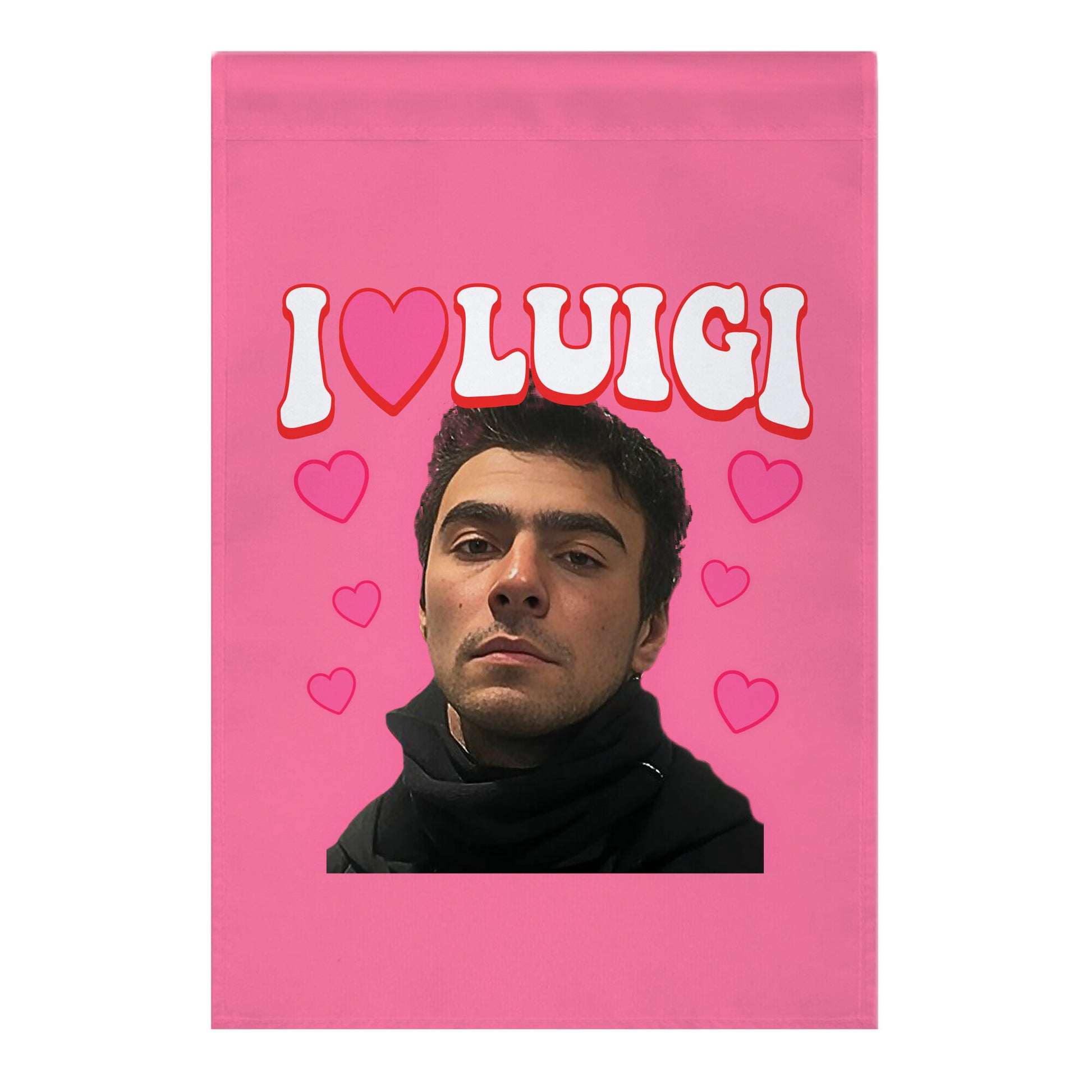 I Love Luigi Mangione Garden Flag
