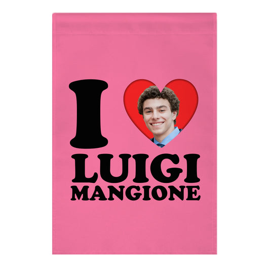 I Heart Luigi Mangione Garden Flag
