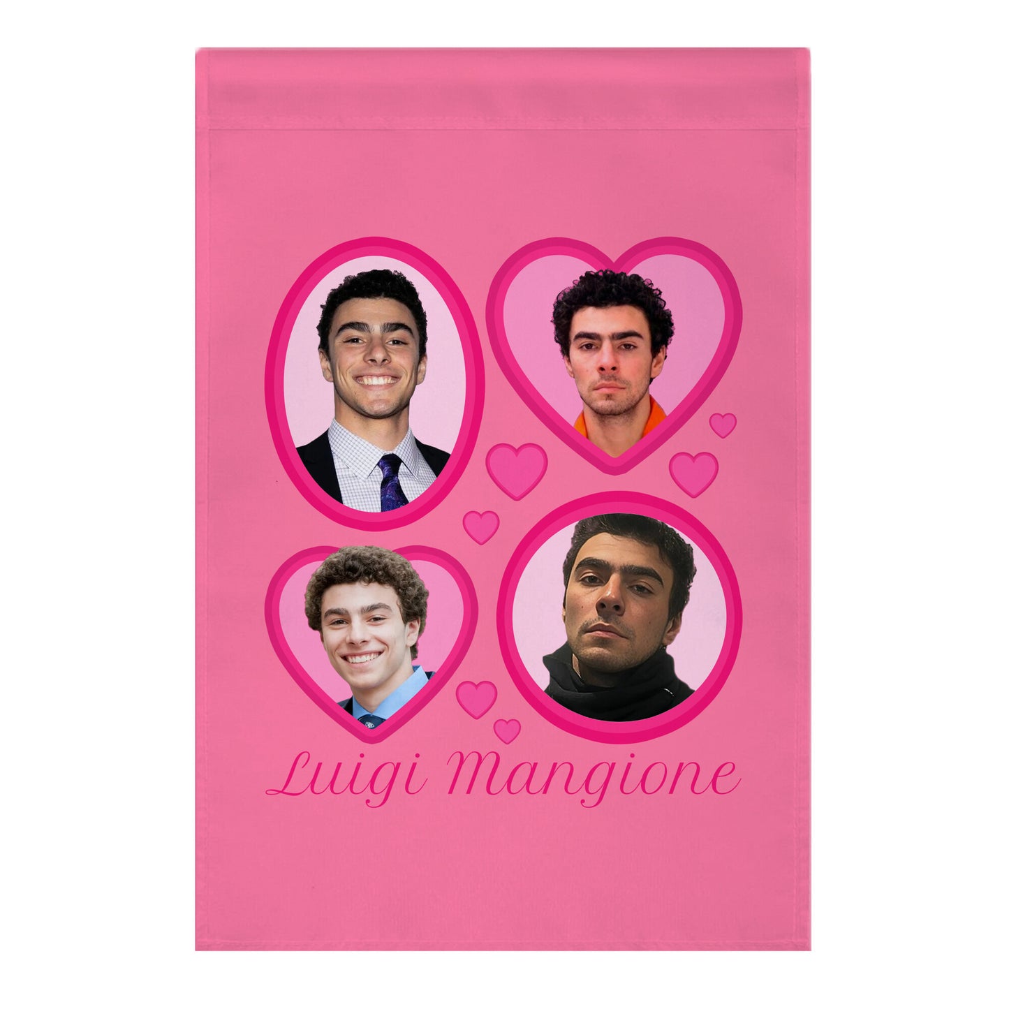 Luigi Mangione Sweethearts Valentines Day Garden Flag