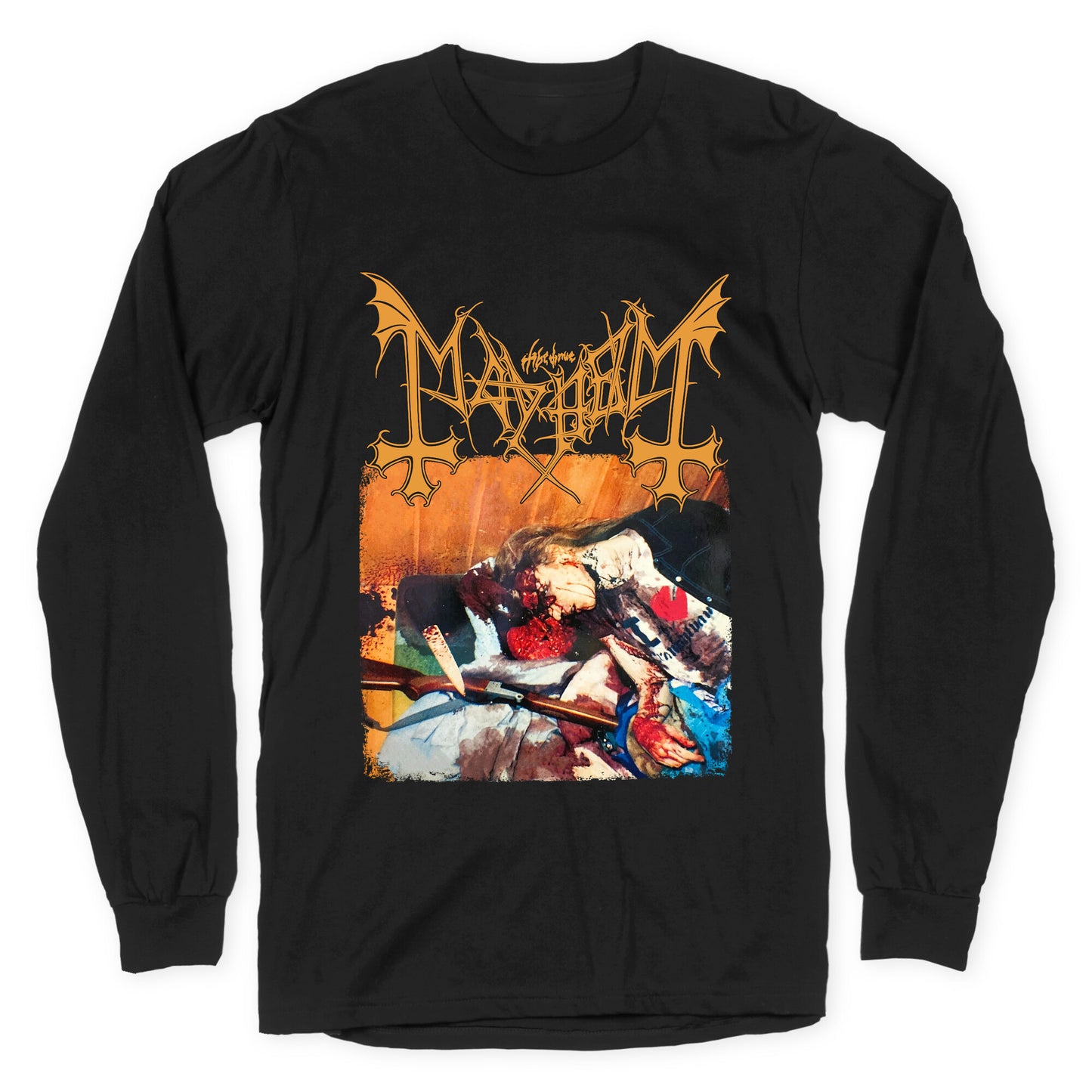 Mayhem Band Album Cover Longsleeve Tee