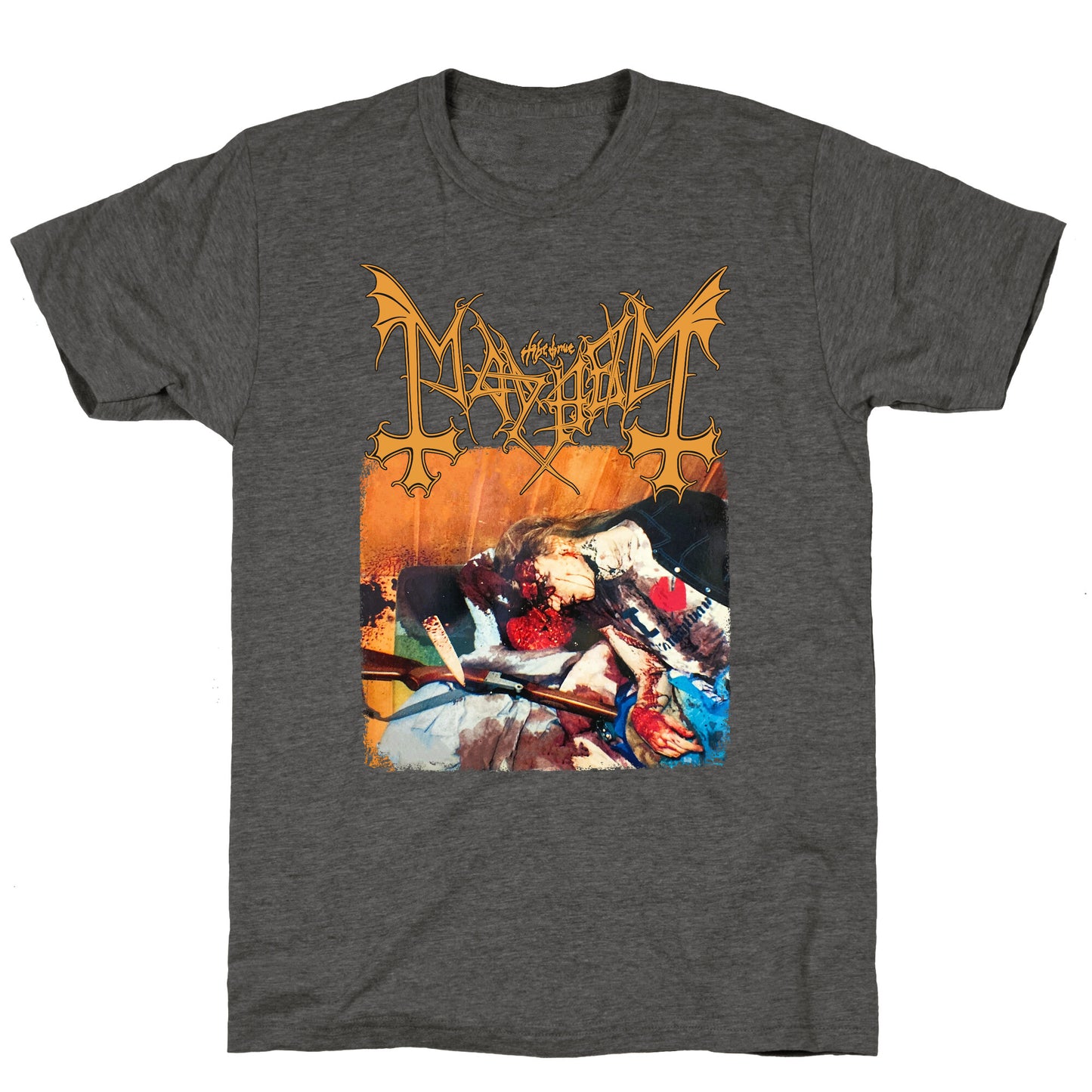 Mayhem Band Album Cover Unisex Triblend Tee