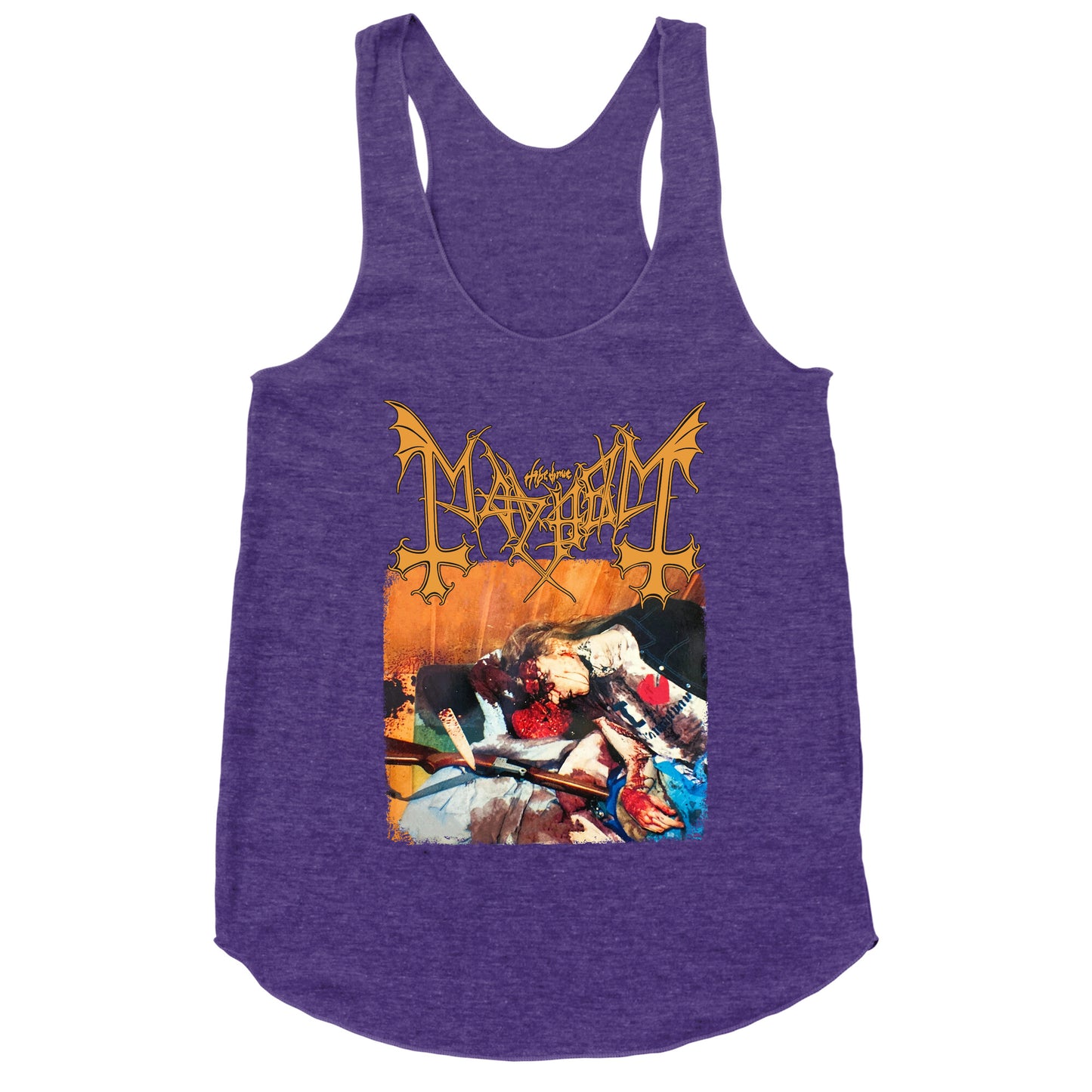 Mayhem Band Album Cover Racerback Tank