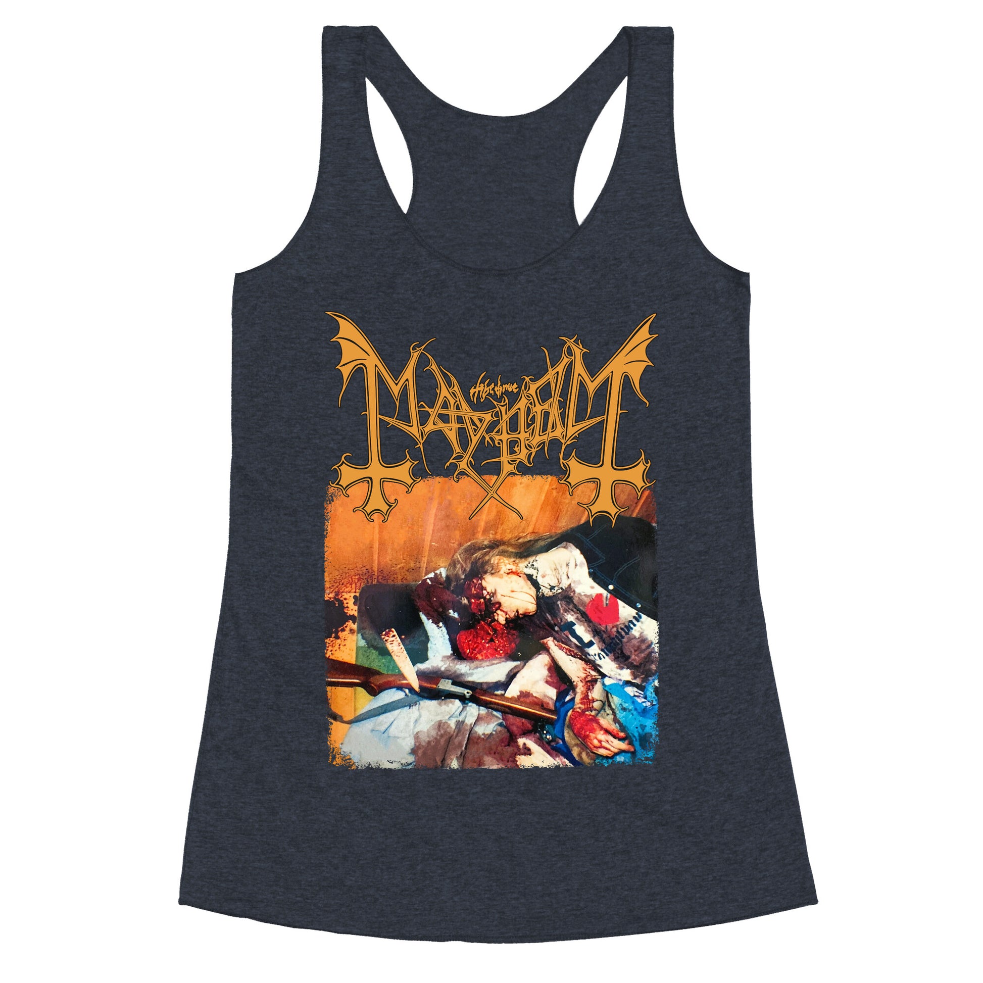 Mayhem Band Album Cover Racerback Tank