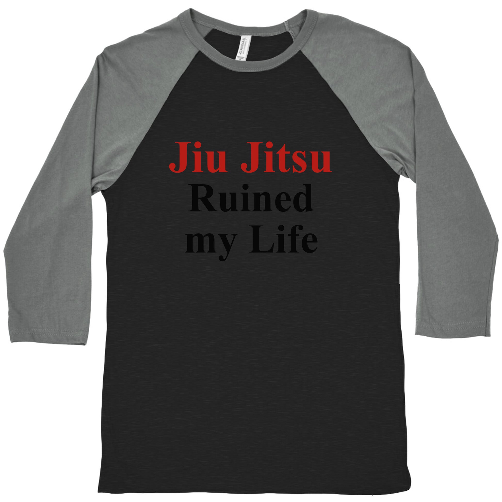Brady Ju Jujitsu Ruined My Life Baseball Tee
