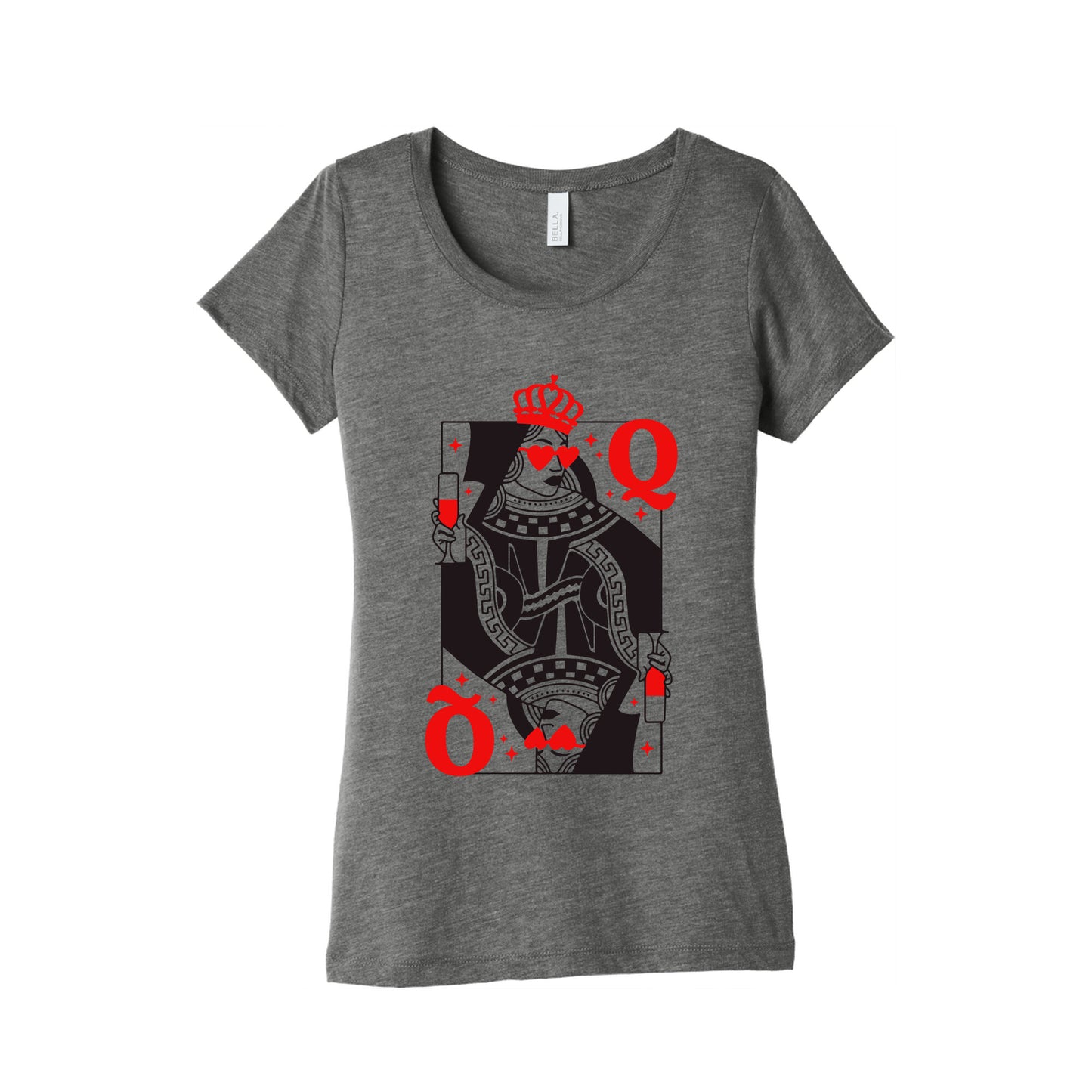 Queen of Hearts Womens Triblend Tee