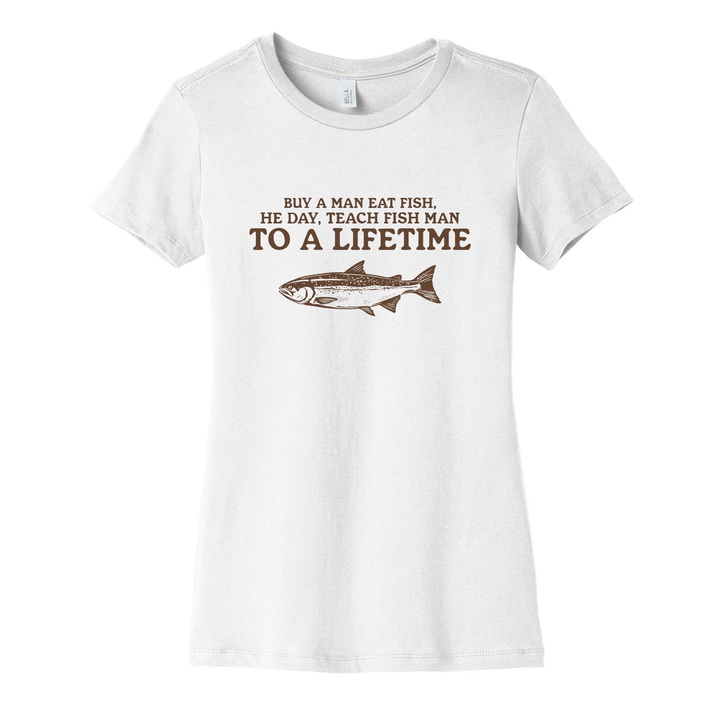 Buy A Man Eat Fish Womens Cotton Tee