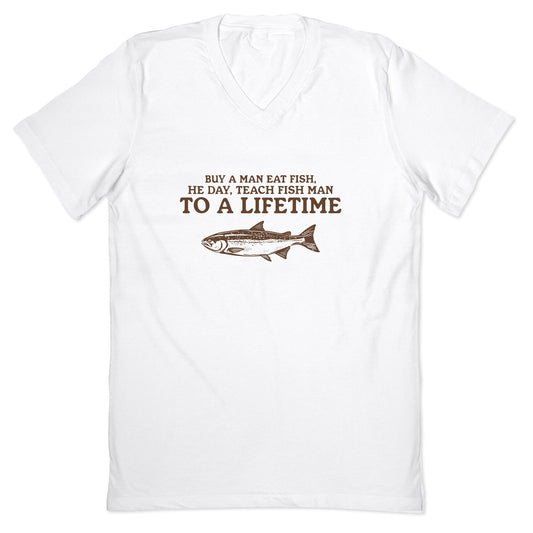 Buy A Man Eat Fish V-Neck