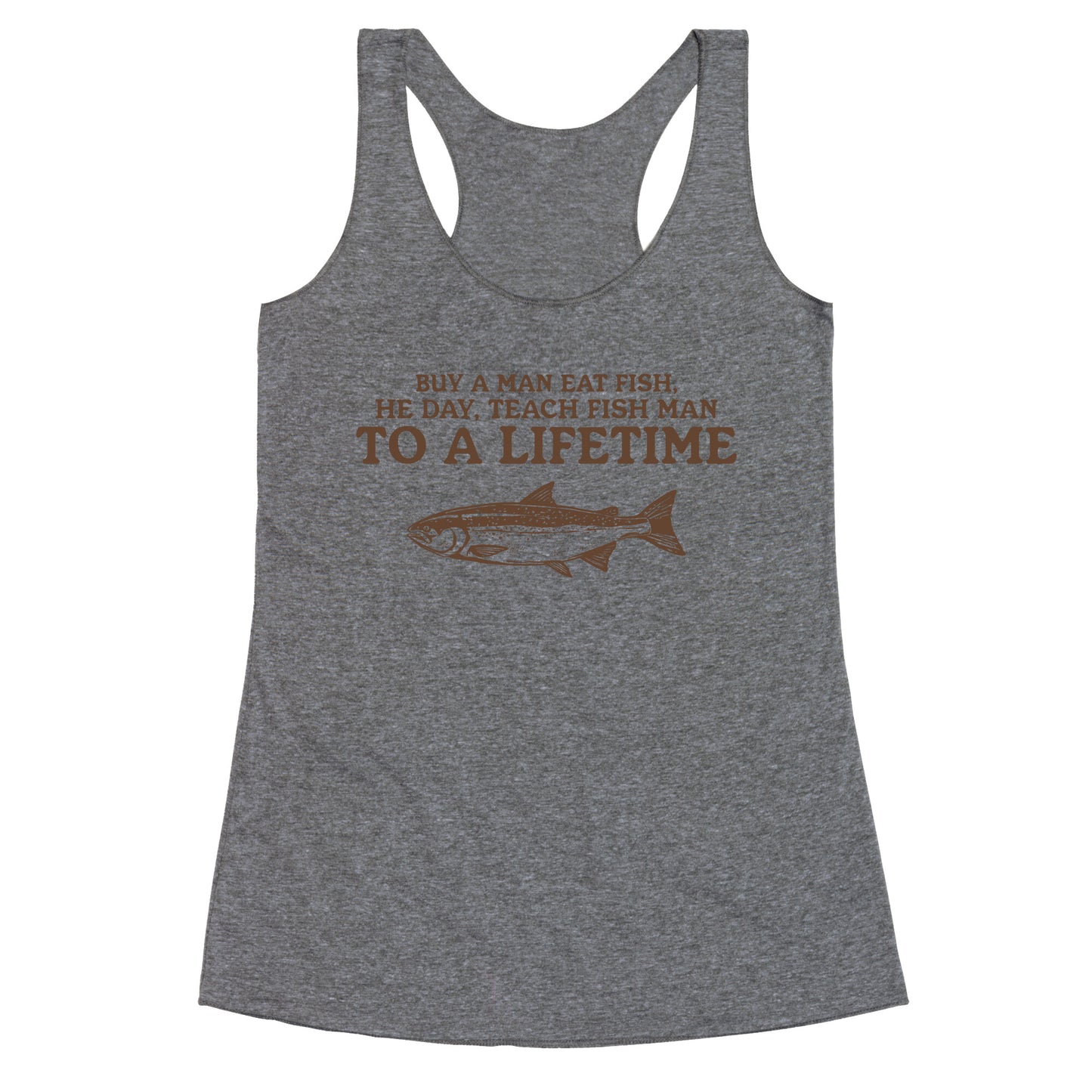 Buy A Man Eat Fish Racerback Tank