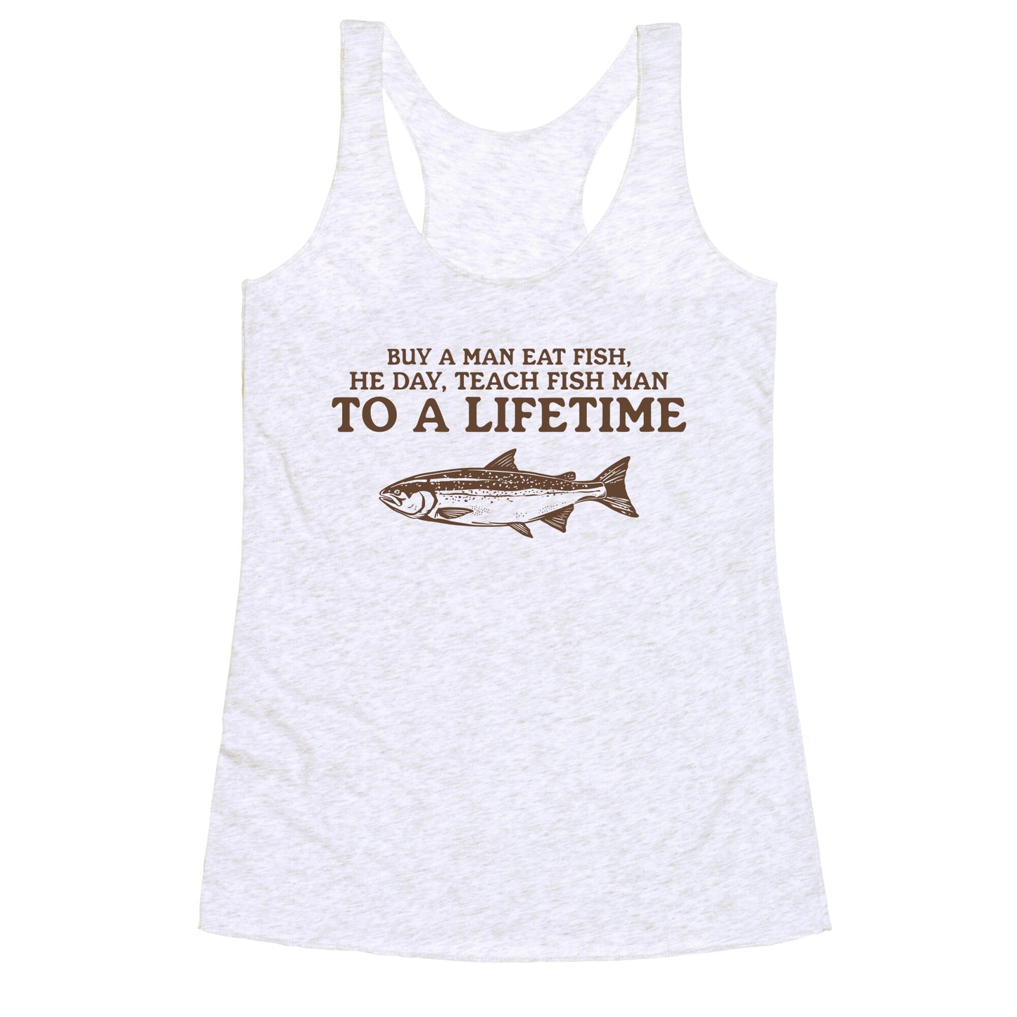 Buy A Man Eat Fish Racerback Tank