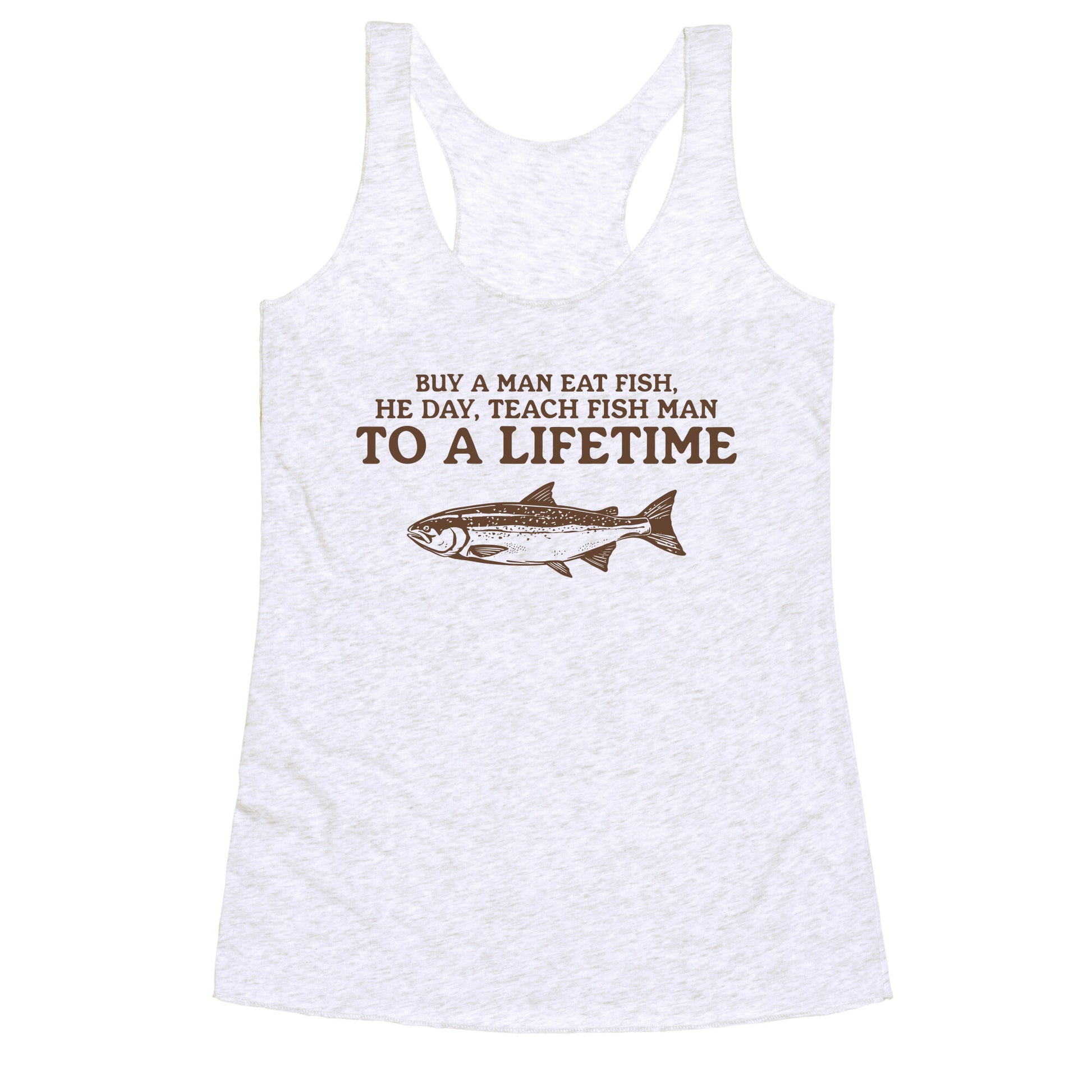 Buy A Man Eat Fish Racerback Tank