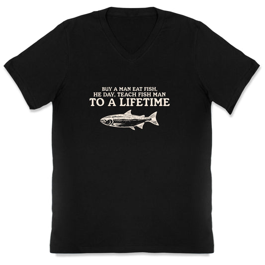 Buy A Man Eat Fish V-Neck
