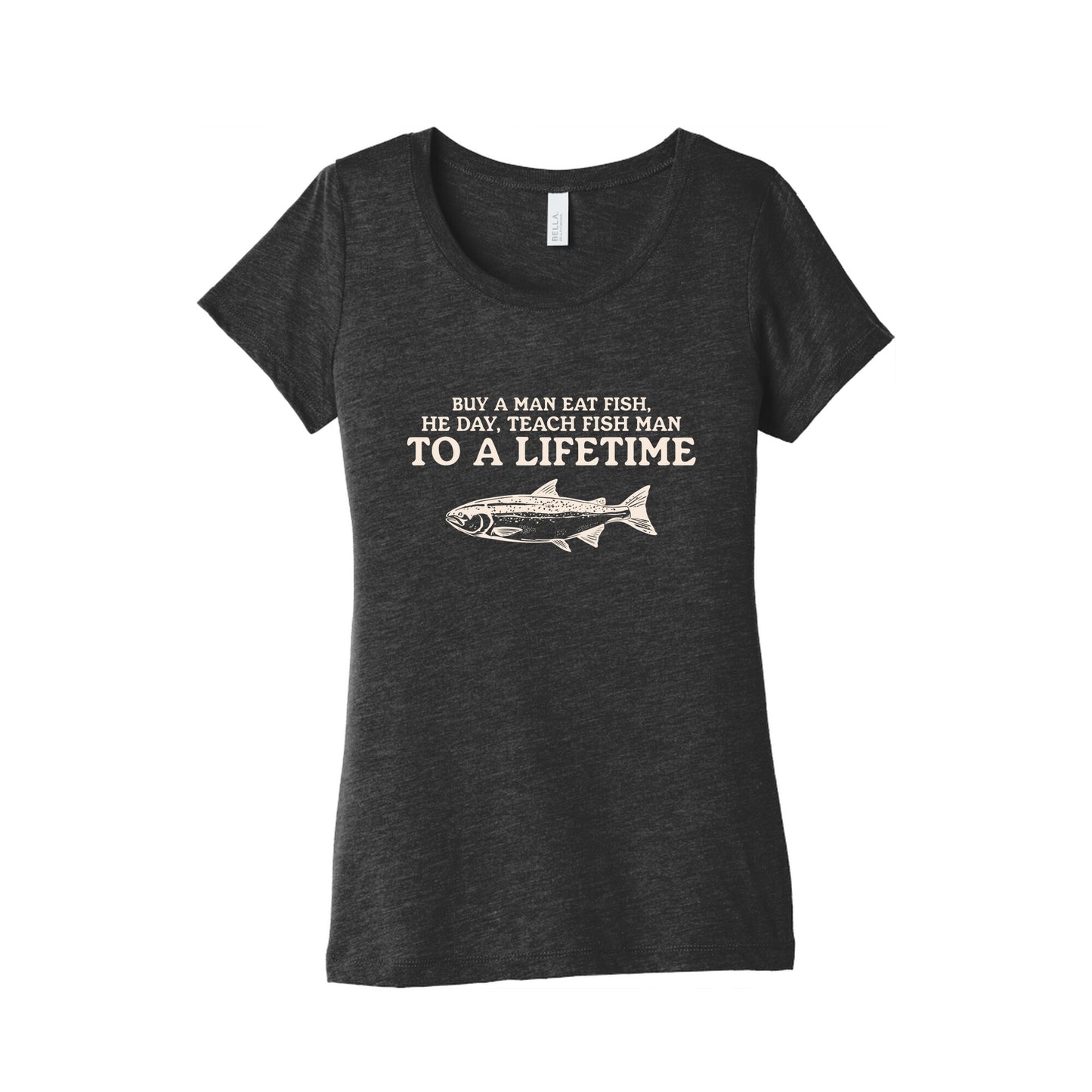 Buy A Man Eat Fish Womens Triblend Tee