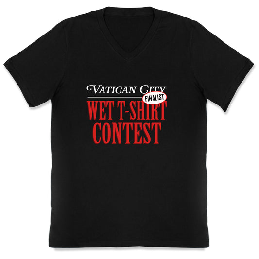Vatican Wet T Shirt Contest Finalist V-Neck
