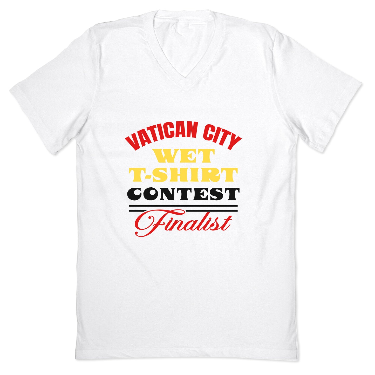 Vatican Wet T Shirt Contest V-Neck