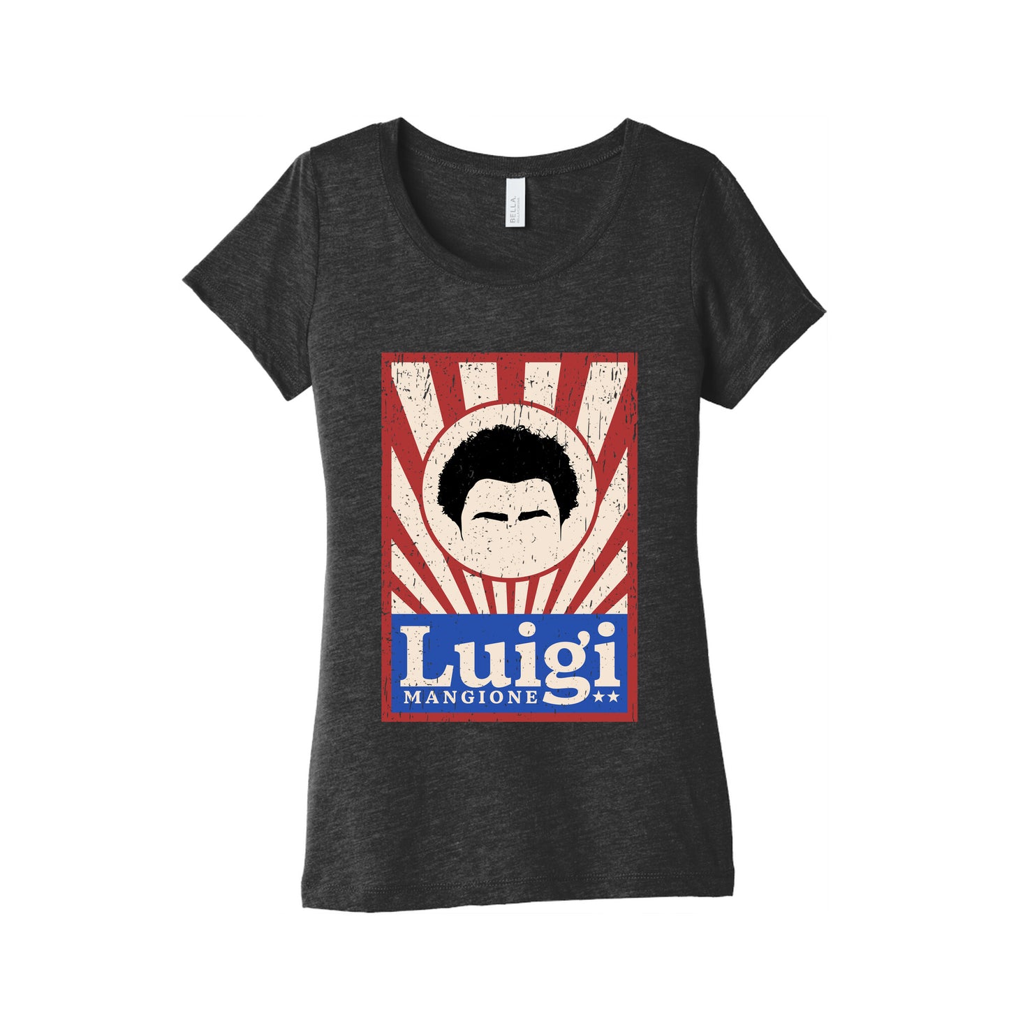 Luigi Mangione Campaign Poster Womens Triblend Tee