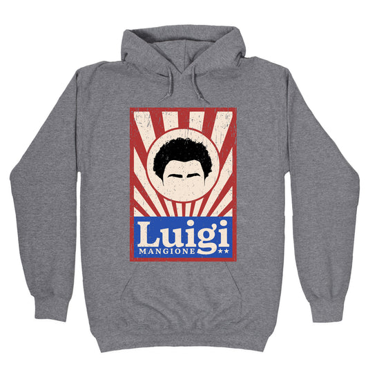 Luigi Mangione Campaign Poster Hoodie