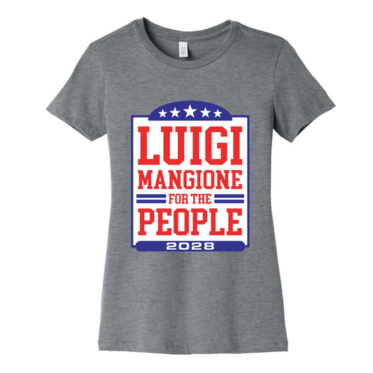 Luigi Mangione For The People 2028 Womens Cotton Tee