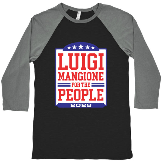 Luigi Mangione For The People 2028 Baseball Tee