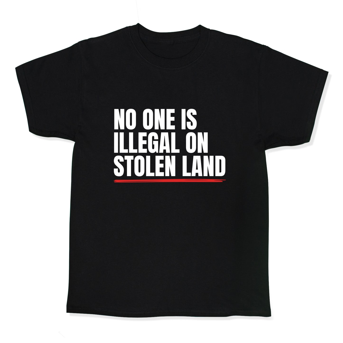No One Is Illegal On Stolen Land Kids Tee