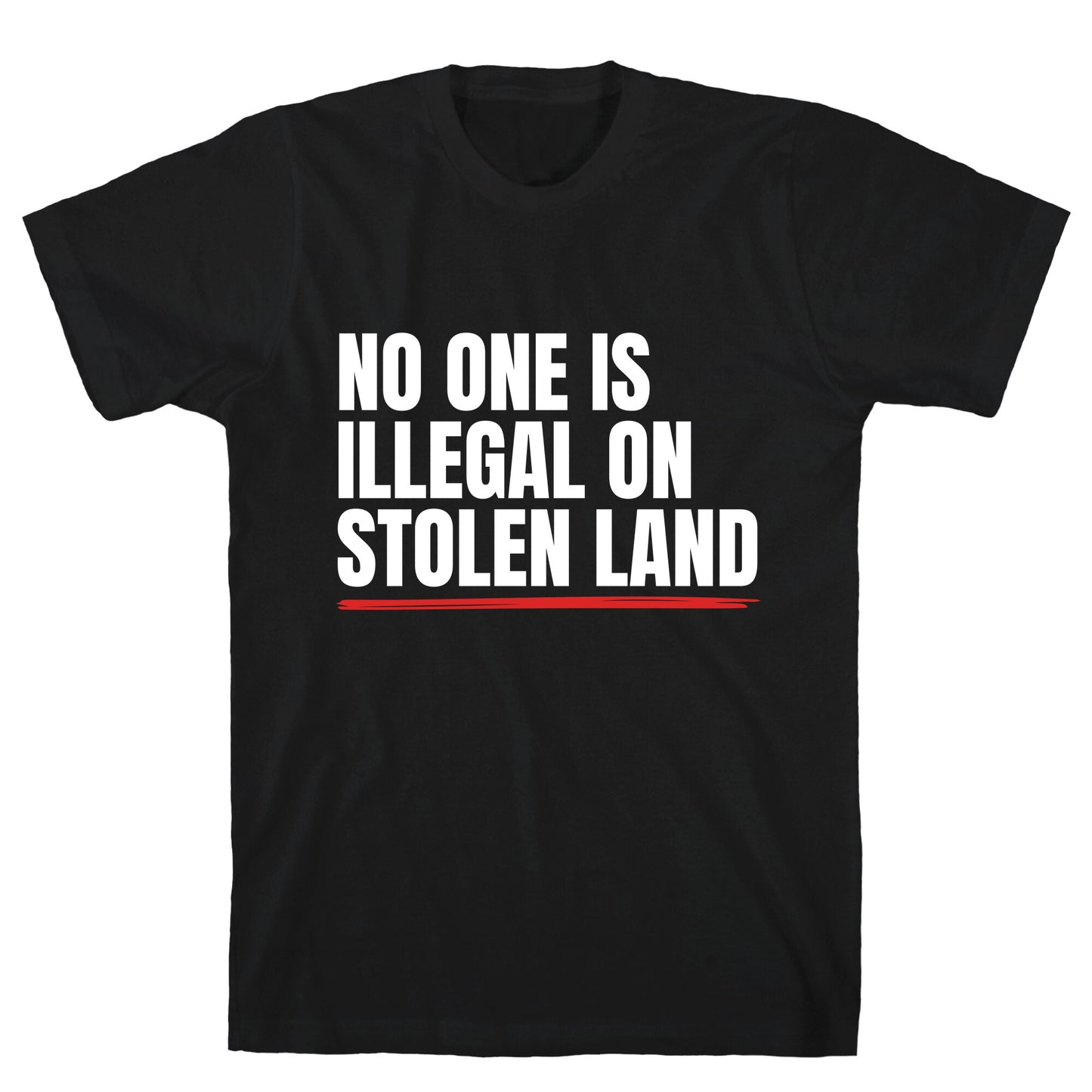 No One Is Illegal On Stolen Land T-Shirt