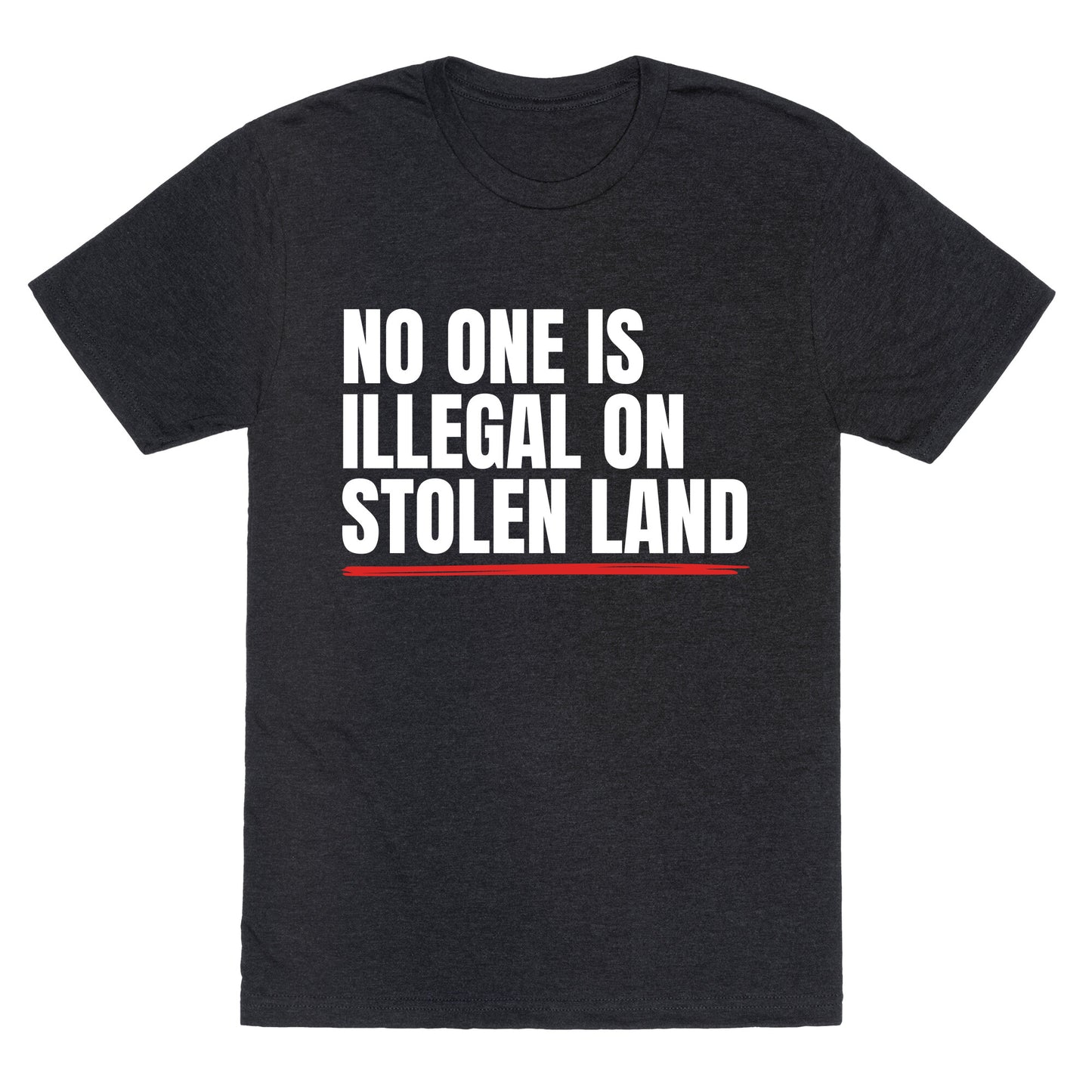 No One Is Illegal On Stolen Land Unisex Triblend Tee