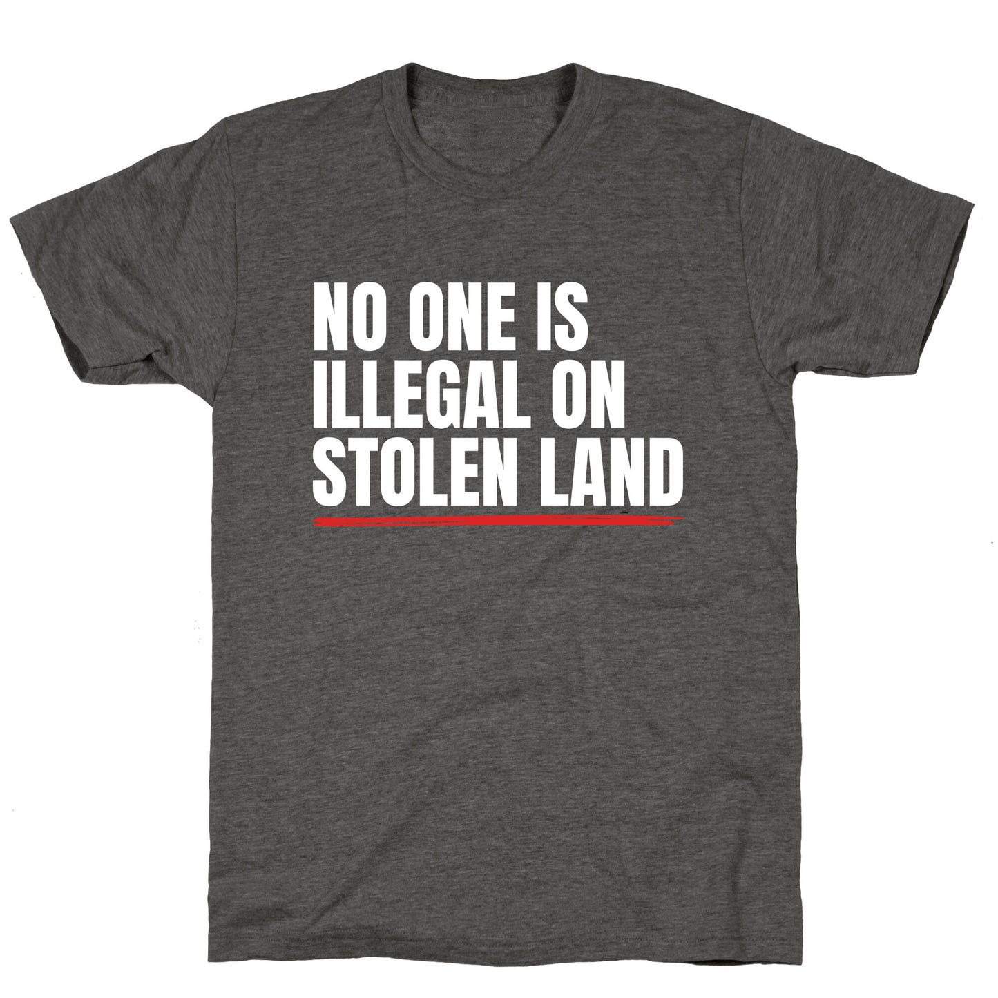 No One Is Illegal On Stolen Land Unisex Triblend Tee