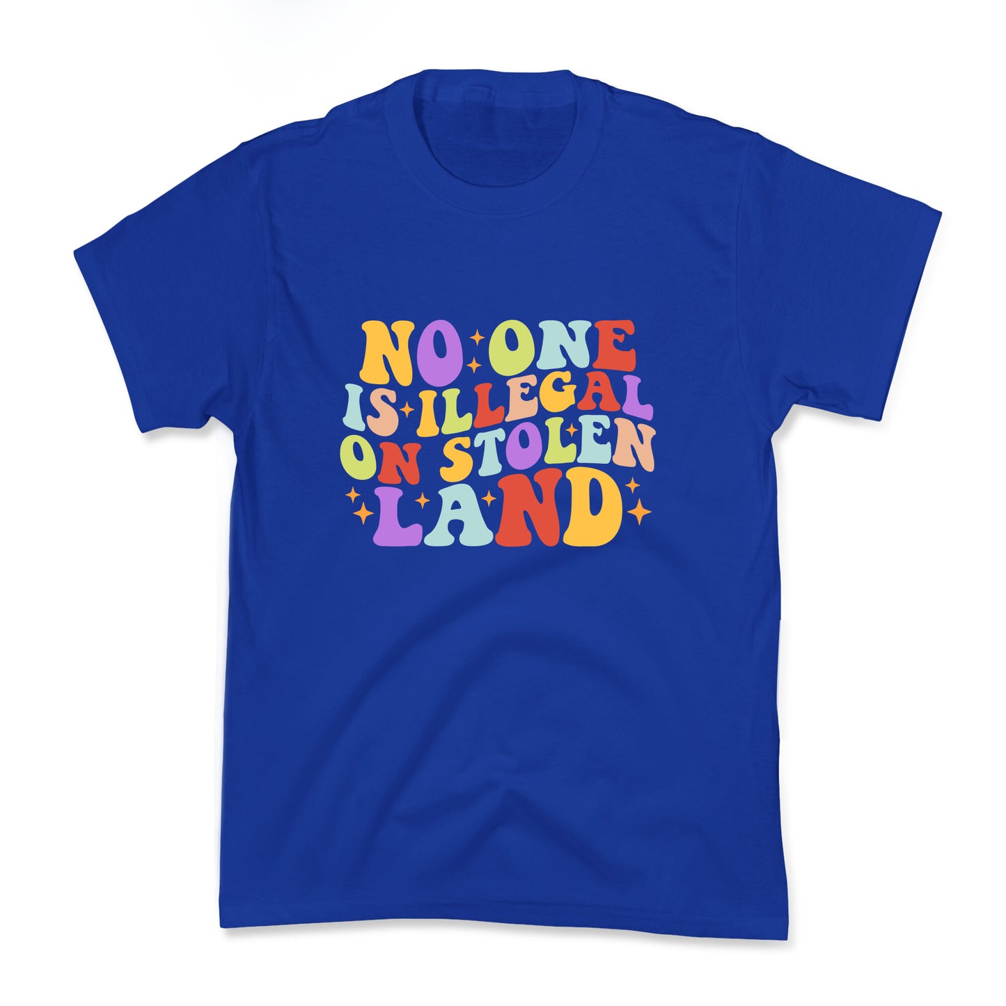 No One Is Illegal On Stolen Land Retro Kids Tee