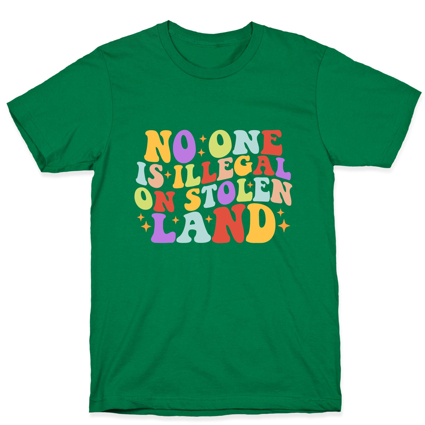 No One Is Illegal On Stolen Land Retro T-Shirt