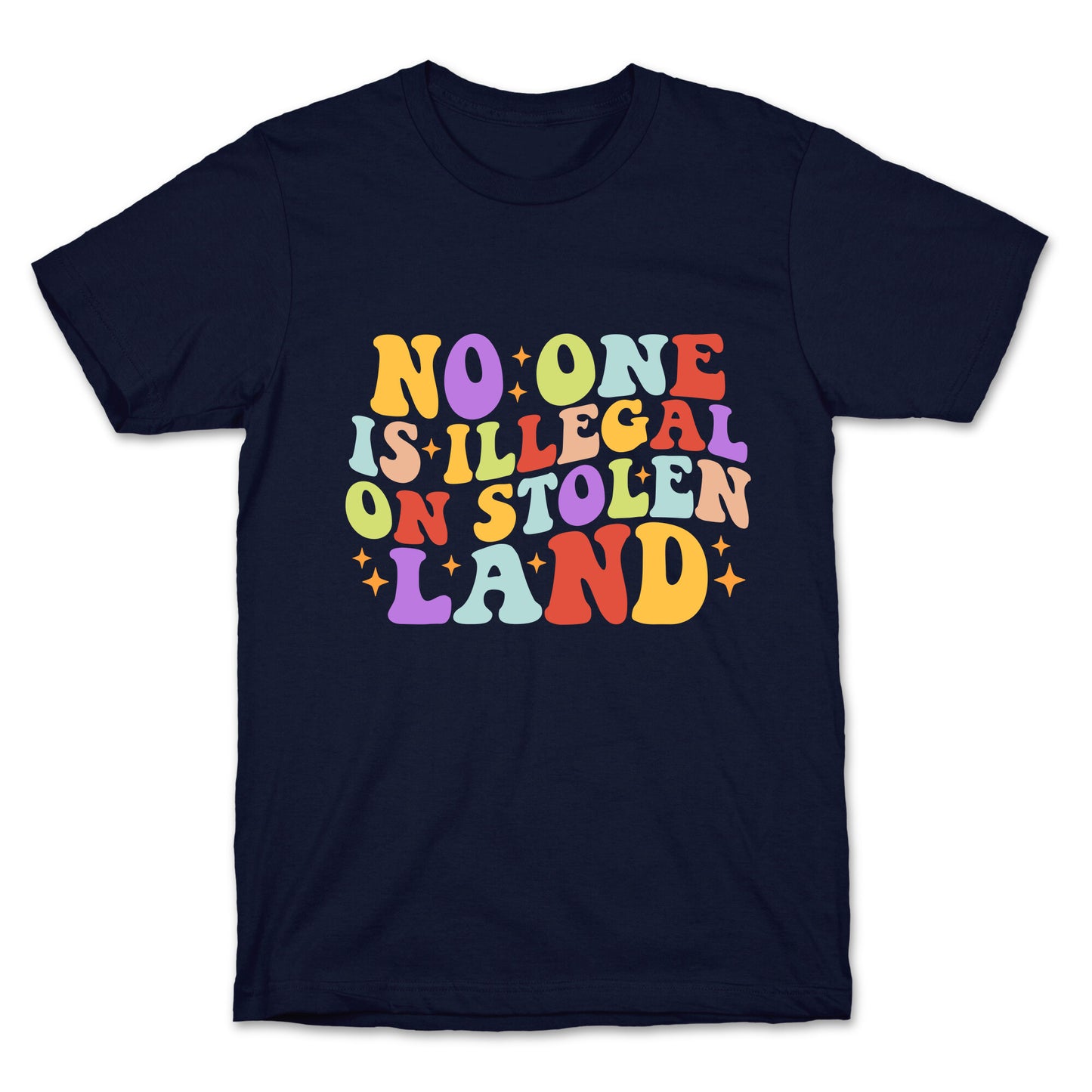 No One Is Illegal On Stolen Land Retro T-Shirt