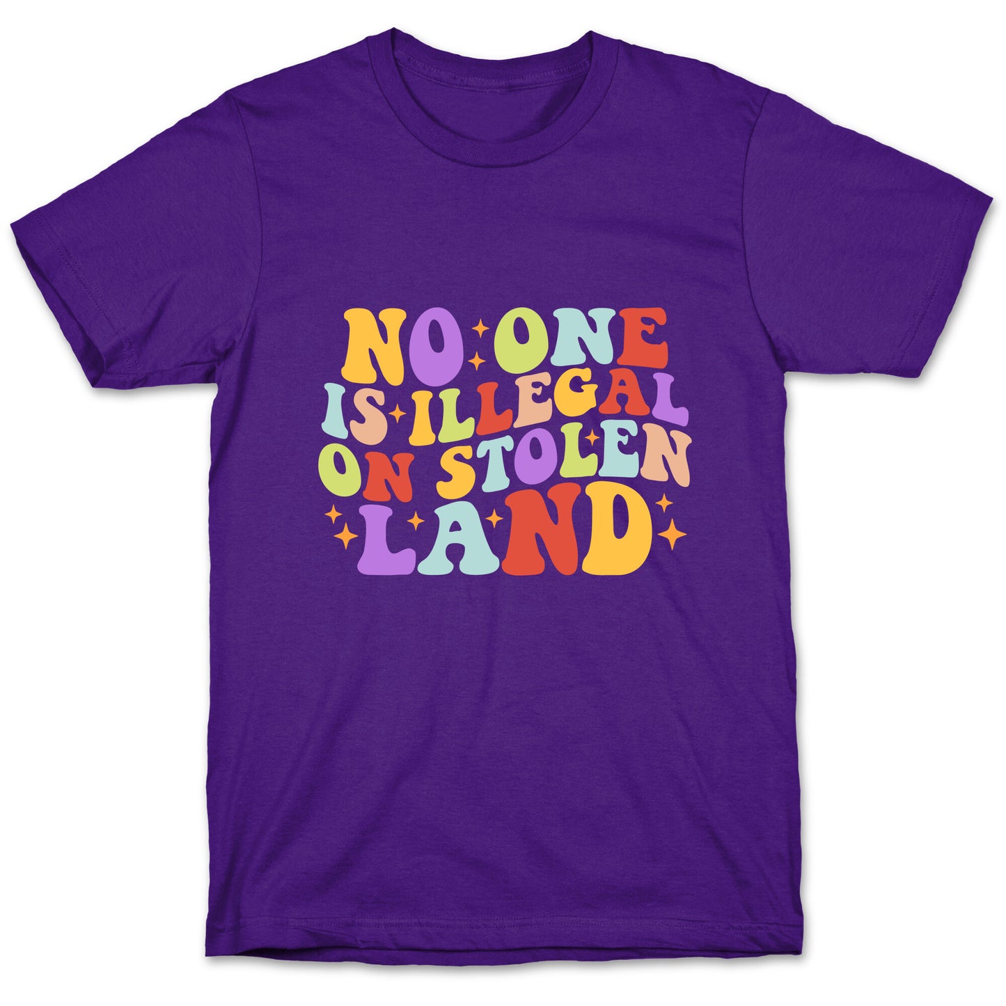 No One Is Illegal On Stolen Land Retro T-Shirt
