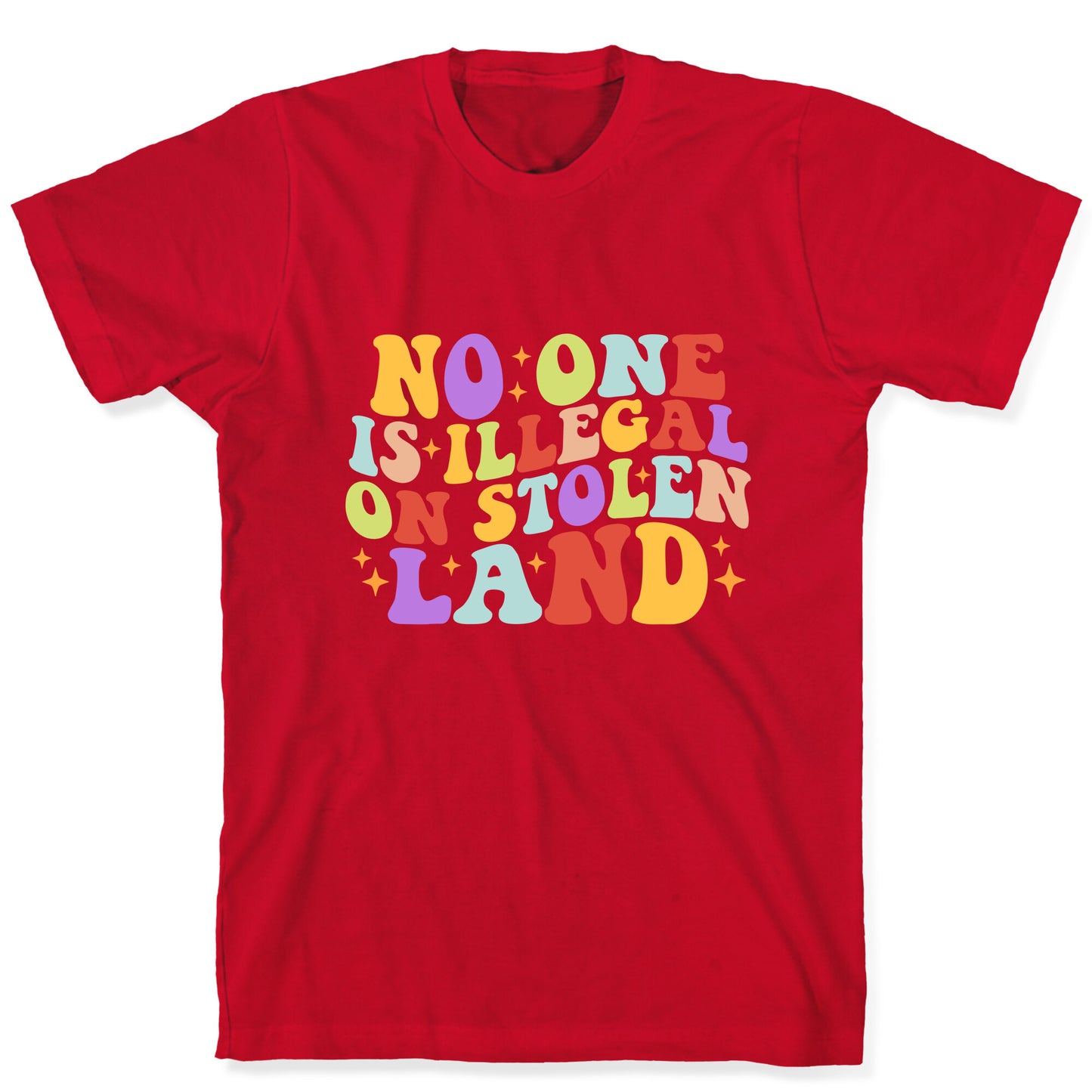 No One Is Illegal On Stolen Land Retro T-Shirt