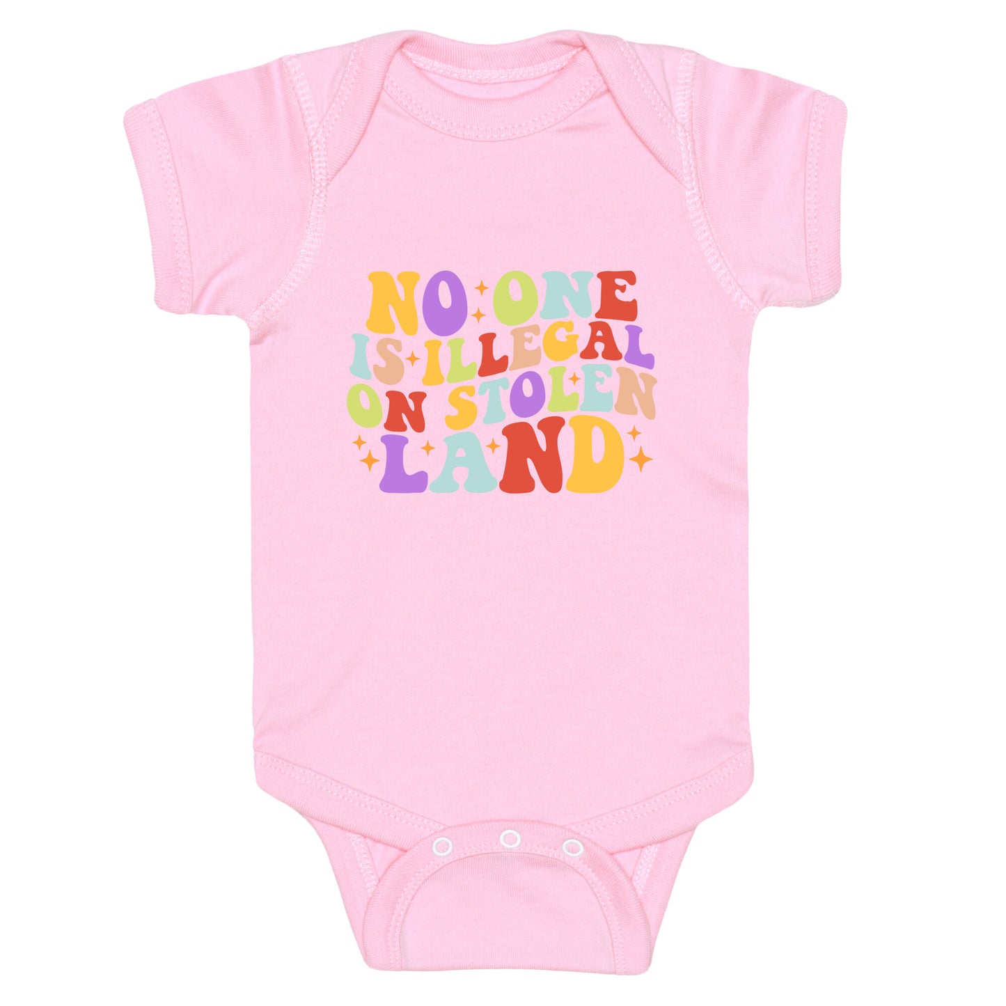 No One Is Illegal On Stolen Land Retro Baby One-Piece