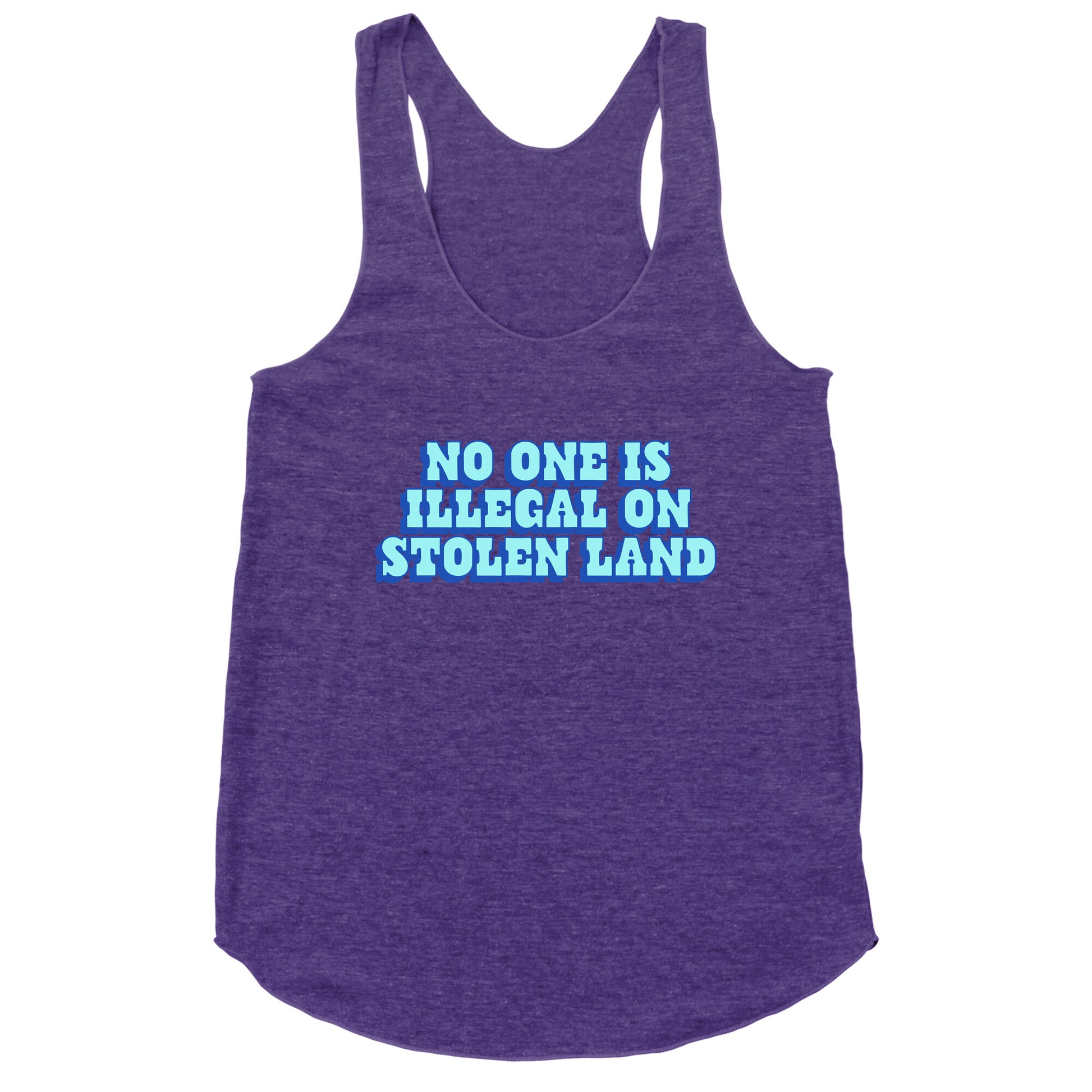 No One Is Illegal Racerback Tank