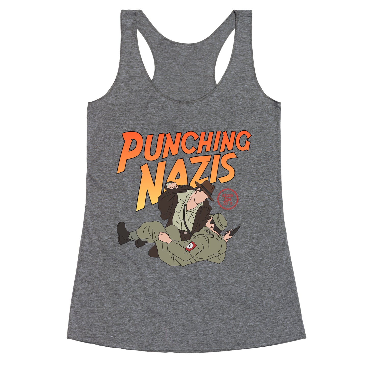 Punching Nazis Since 36 Racerback Tank