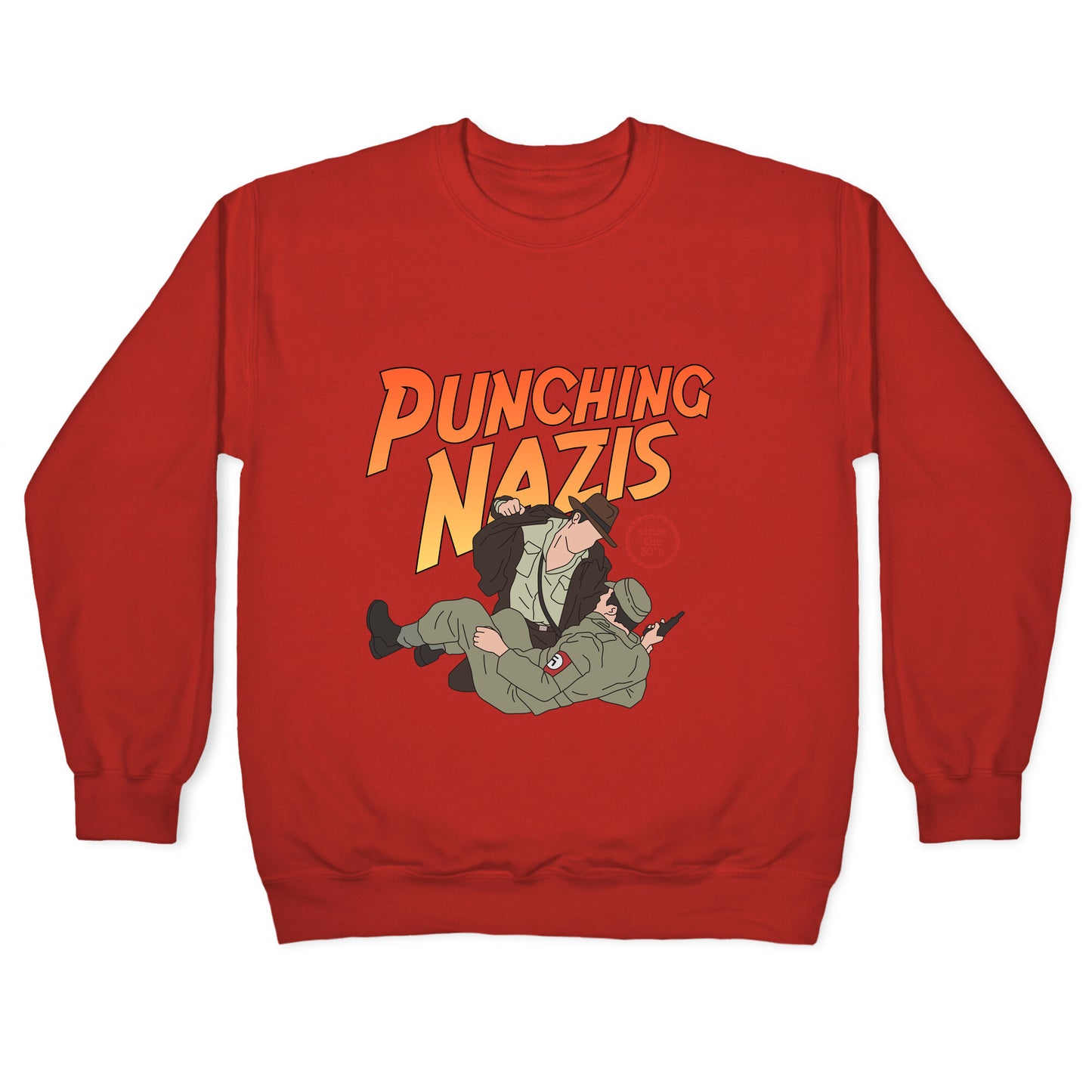 Punching Nazis Since 36 Crewneck Sweatshirt
