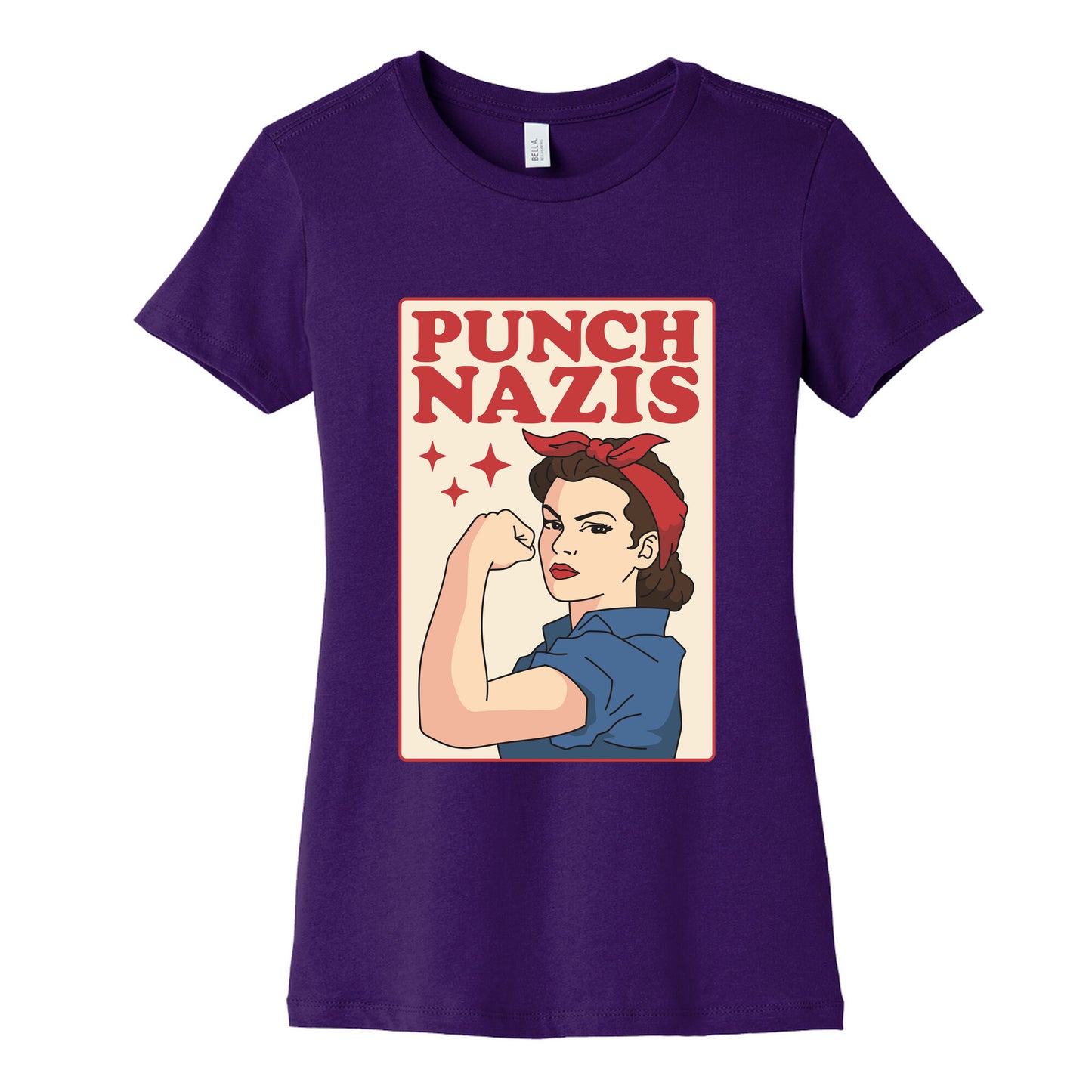 Punch Nazis Womens Cotton Tee