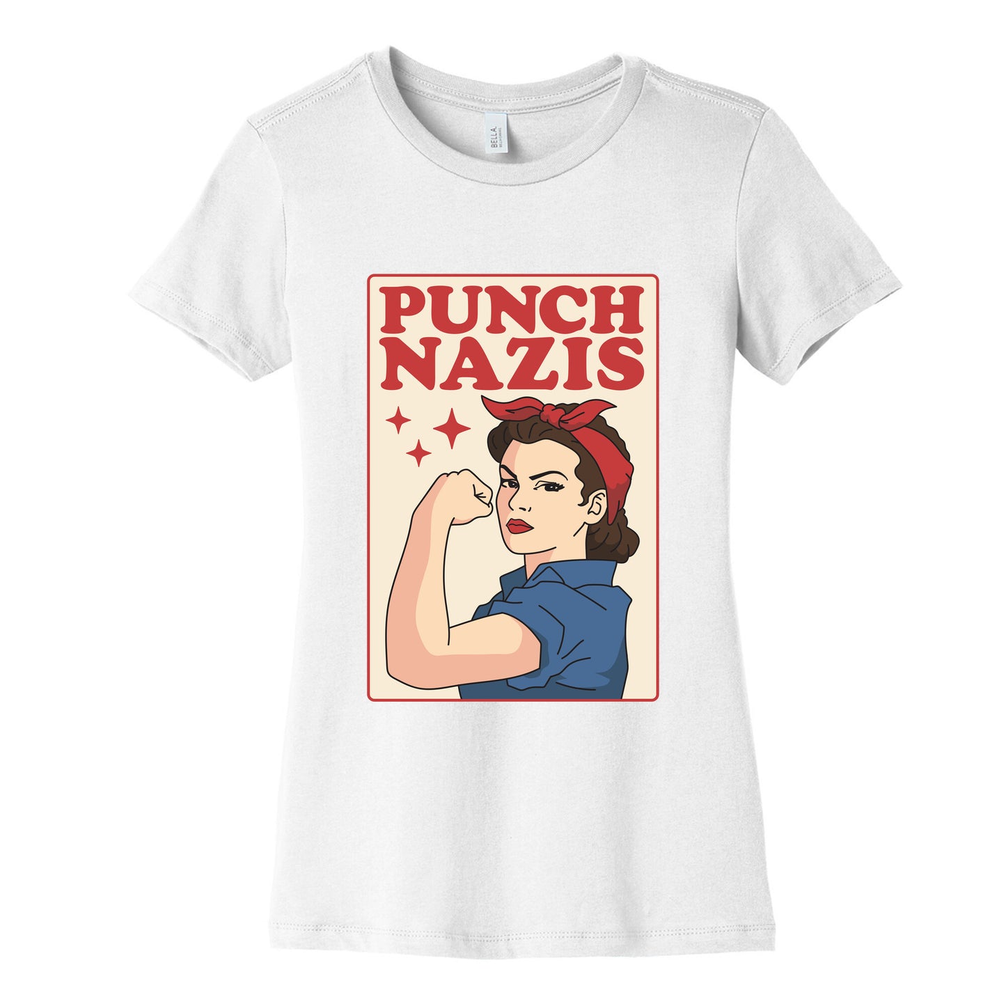 Punch Nazis Womens Cotton Tee
