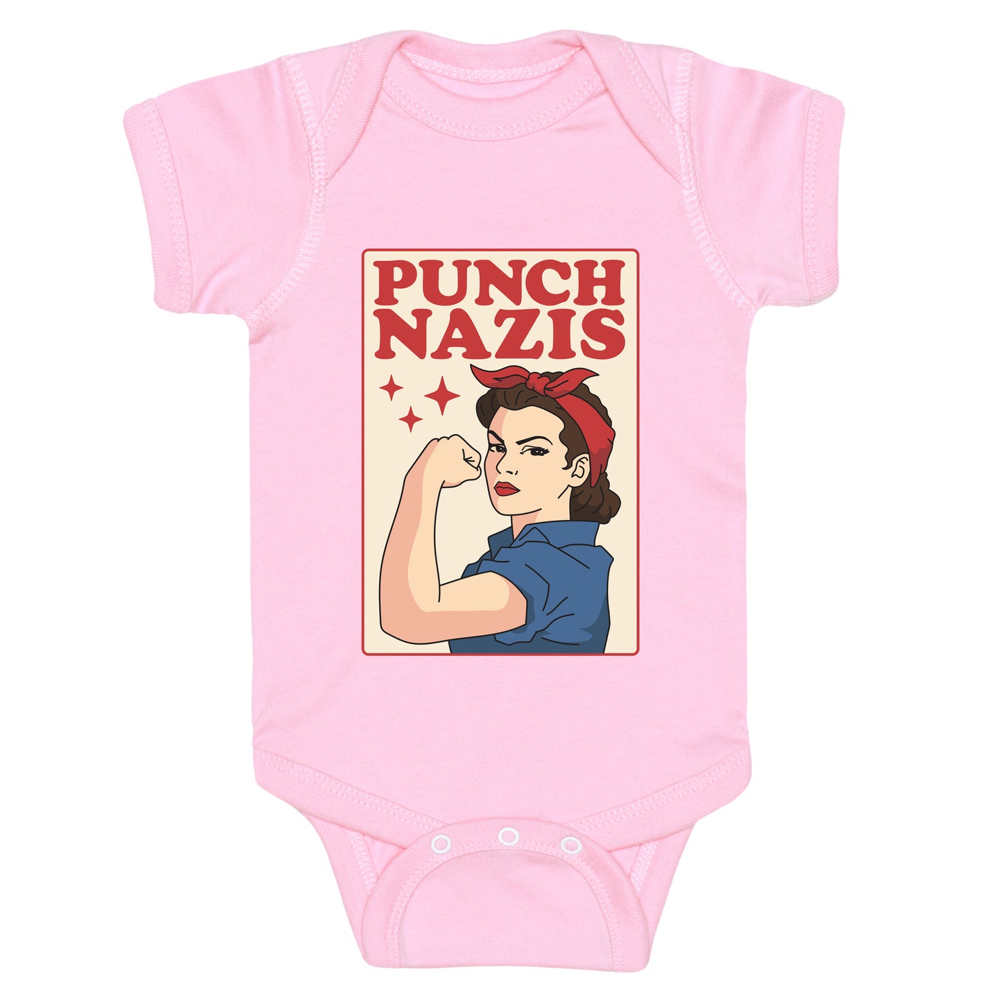 Punch Nazis Baby One-Piece